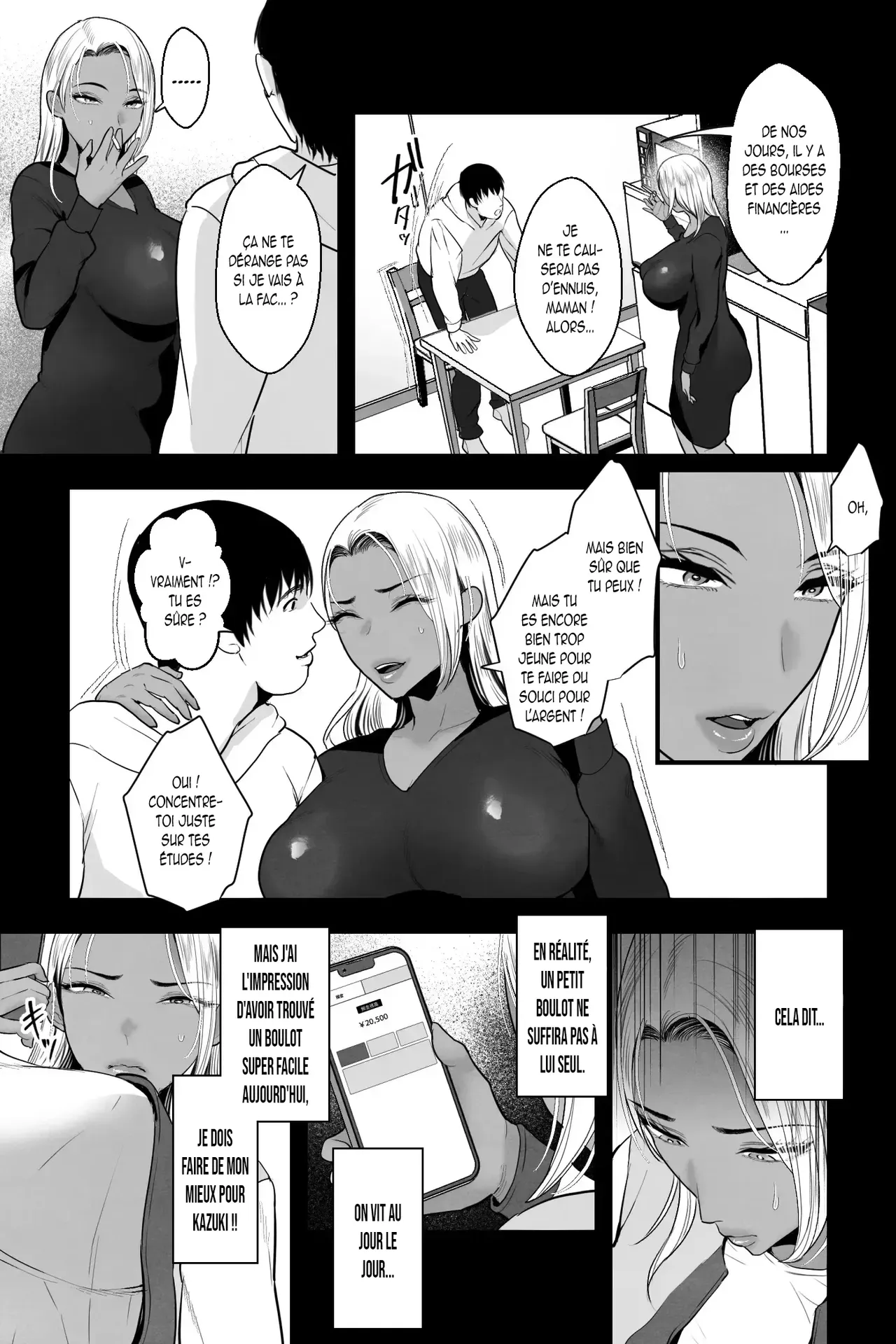 Kinpatsu Kuro Gal no Hahaoya ga, Yami Beit de Damasarete Musuko to AV Satsuei page 4 full