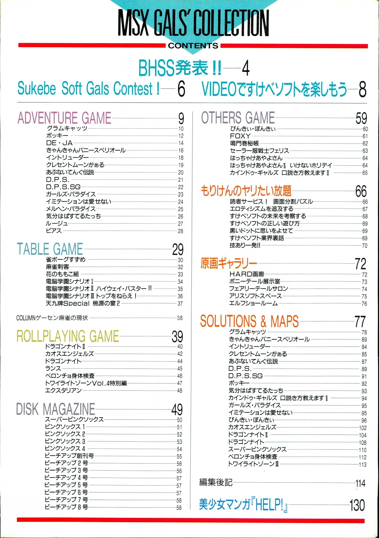 MSX Gals' Collection: Moriken no Sukebe de Waruika!! Special - MSX Magazine page 3 full