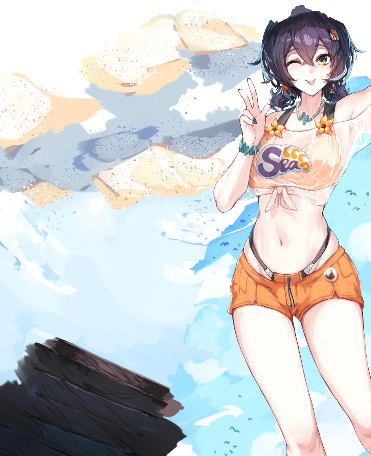 リンちゃんがセクシーに水着を脱ぐだけの絵 page 10 full