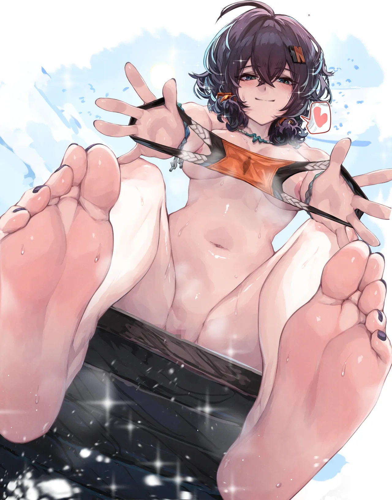 リンちゃんがセクシーに水着を脱ぐだけの絵 page 6 full
