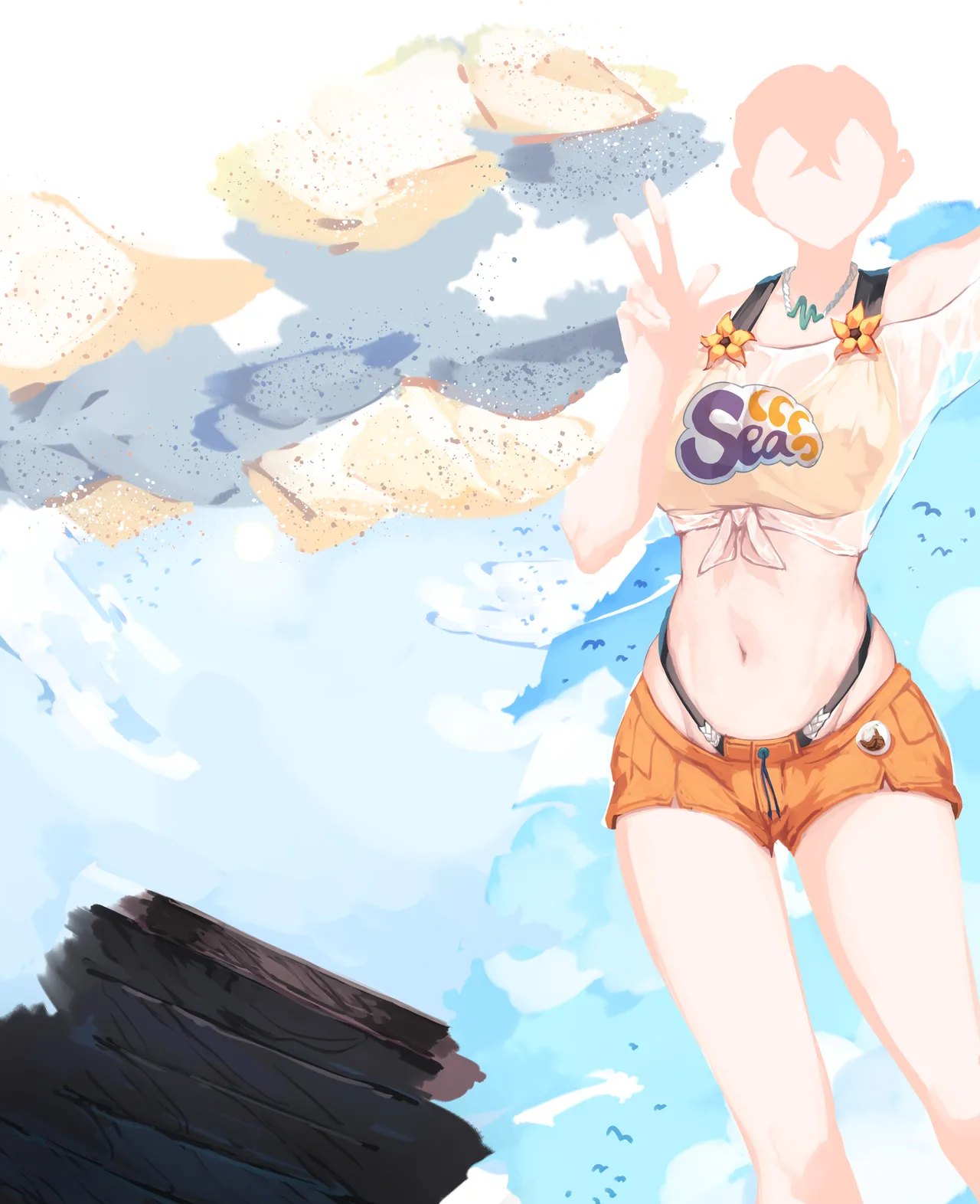 リンちゃんがセクシーに水着を脱ぐだけの絵 page 9 full