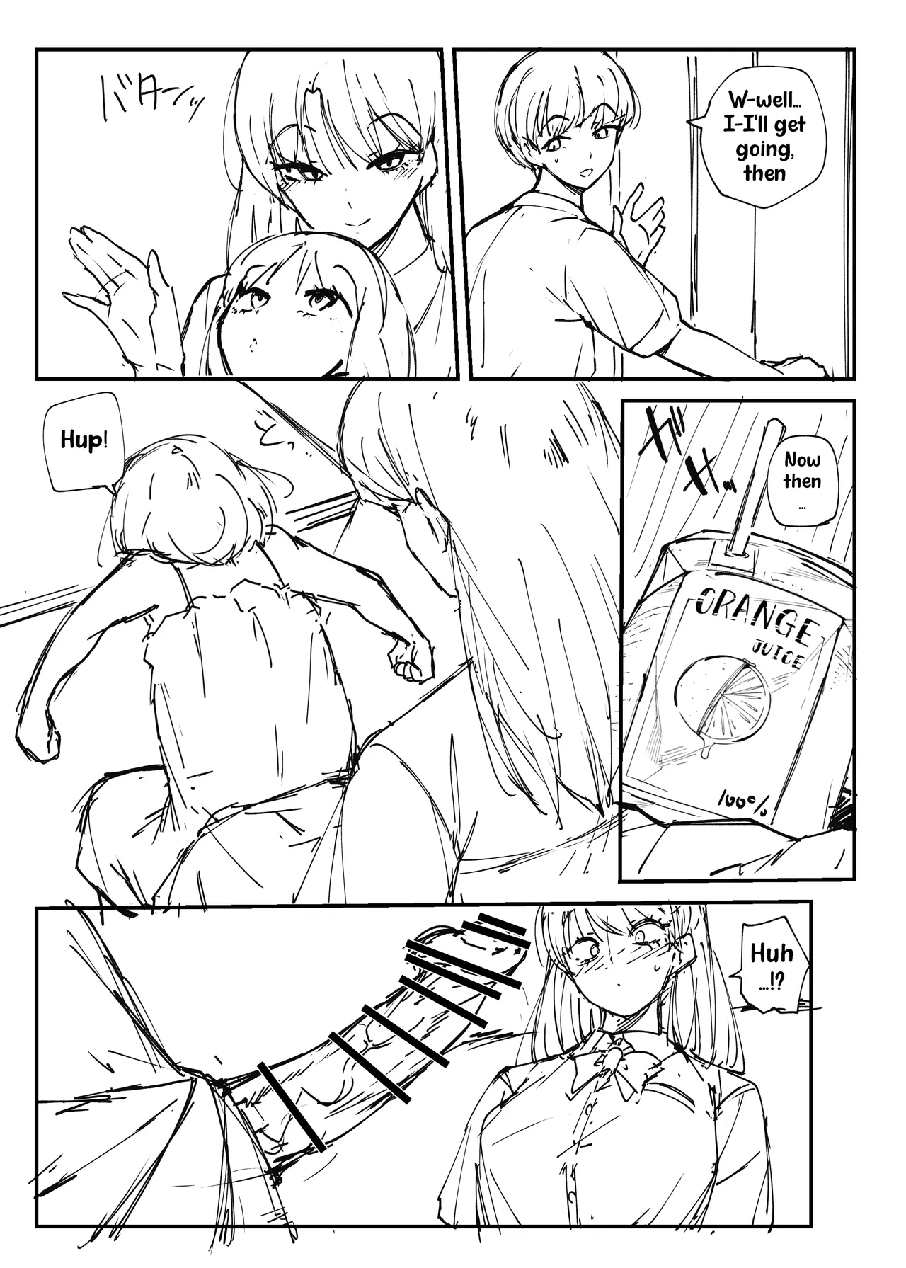 Senpai no Himitsu | Senpai's Secret  |RAW SKETCH page 3 full