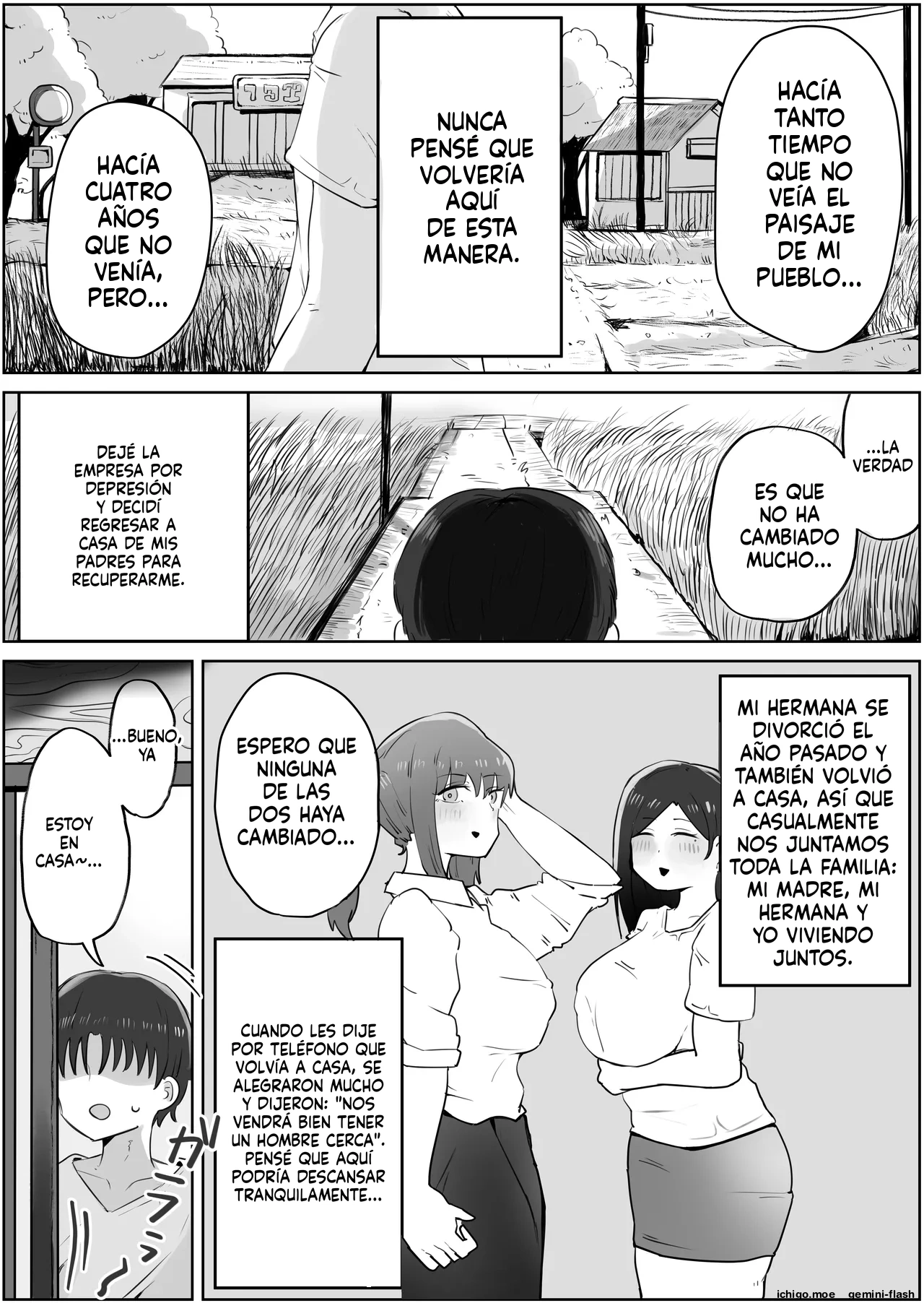 Yonnen Buri ni Jikka ni Kisei shitara Haha to Ane ga Kinjo no Kusogaki Domo no Mesu Pet ni Natteimashita. page 2 full