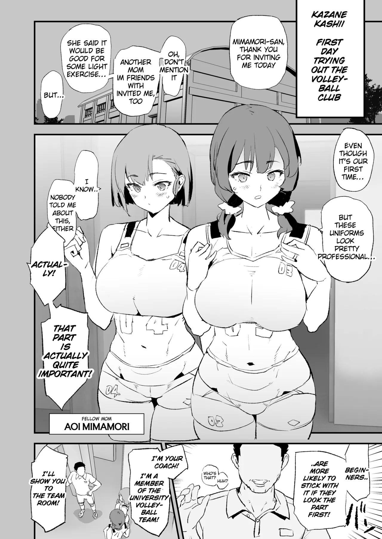 Mama-san Volley de Mama Onaho Kaimakusen to Kesshousen! | Mom Cocksleeve Volleyball Club — The Opening Match &amp; The Finals! + BONUS page 9 full