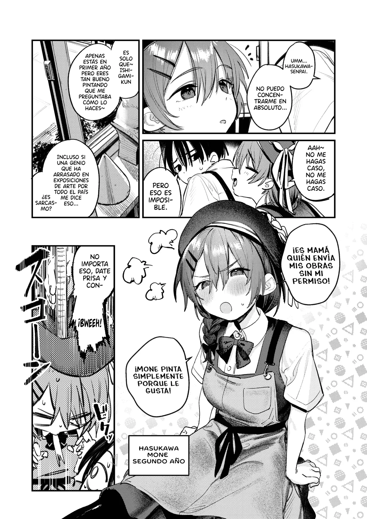Bijutsubu Harem Katsudou Nisshi ~Senpai no Slump Kaishou ni Kyouryoku shitara, Ikioi de 3P suru Koto ni Natta Hanashi~ | Registro de Actividades Harem del Club de Arte ~Como Ayudar a mi Senpai a Superar su Bloqueó Artístico nos Llevó a Tener un Trío~ page 5 full