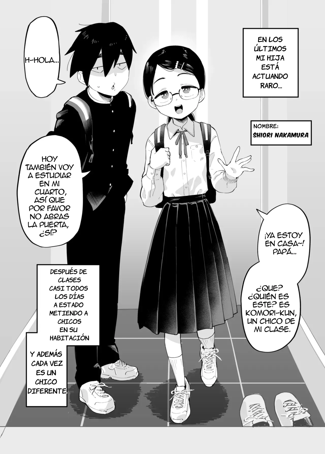 Historia de una chica seria que es poseída por un desconocido y se pone a follar sin parar con un compañero de clase. page 1 full