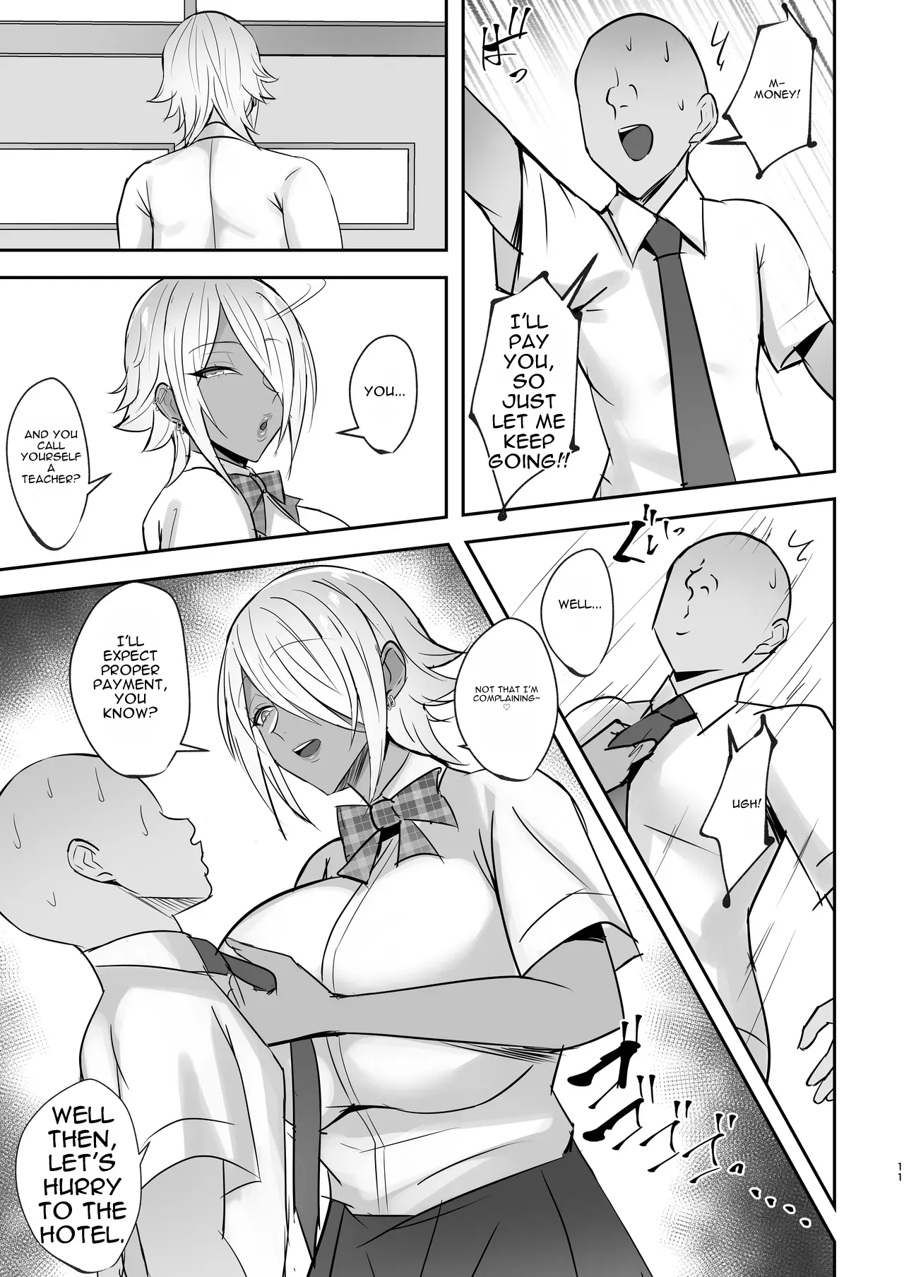 Cool na Choushin Ikemen Ginpatsu Bakunyuu Kuro Gal no Mesu no Kao | The Slutty Face of the Cool, Tall, Handsome, Silver-Haired, Busty Black Gyaru page 10 full