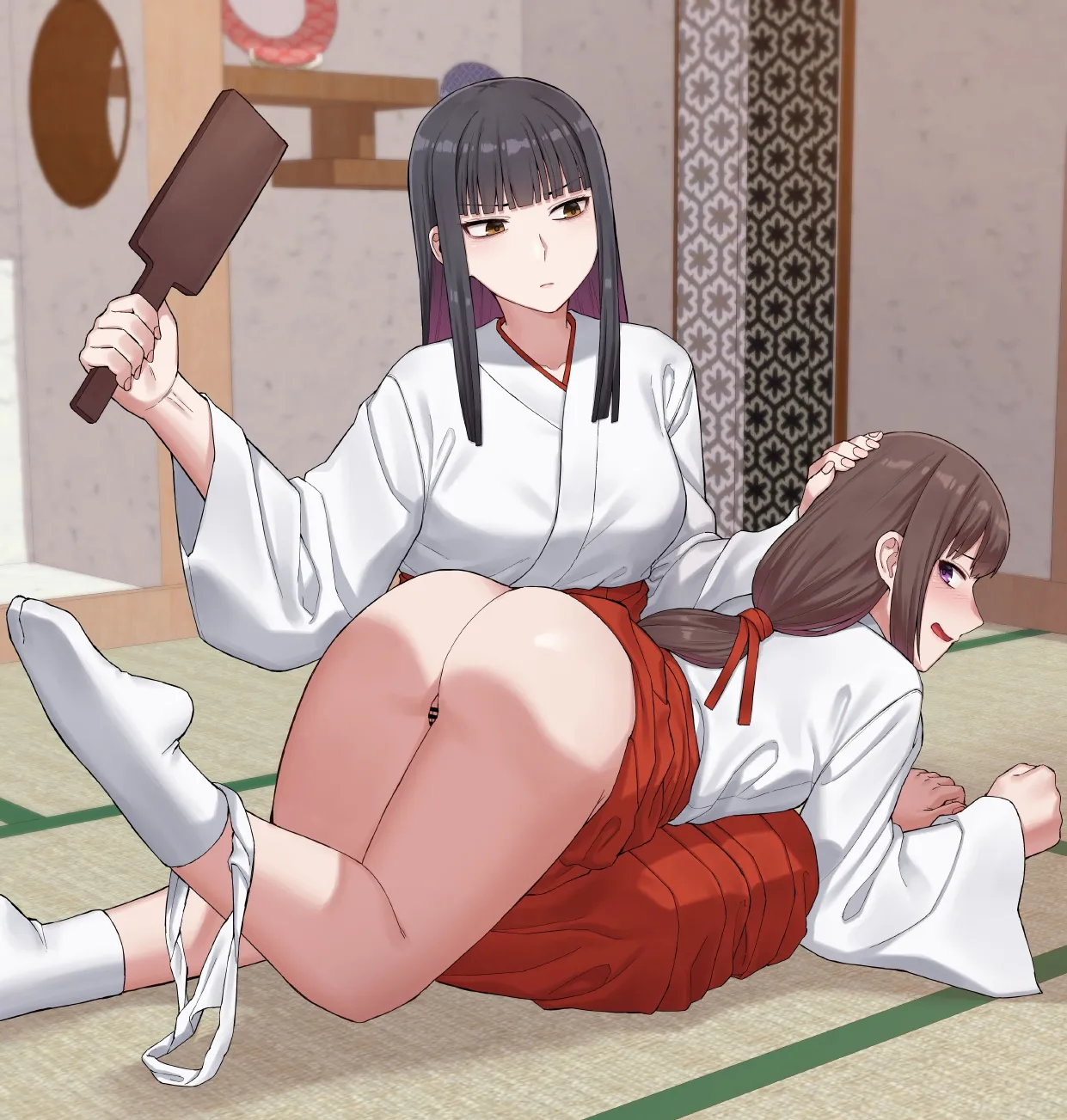 Miko Ff spanking paddle + fingering page 1 full
