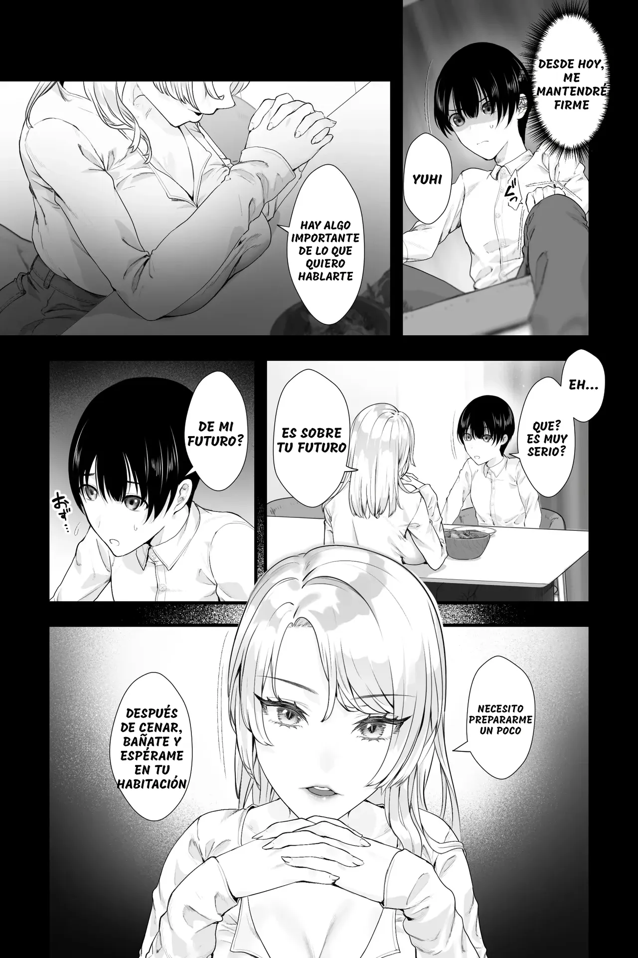 Gaikoku no Haha ~Ginpatsu Bakunyuu no Haha ni Sakusei Fudeoroshi Sareru Mikkakan~｜Madre Extranjera ~Perdiendo mi Virginidad con mi Tetona Madre Albina, quien me Exprime Durante 3 Días~ page 3 full