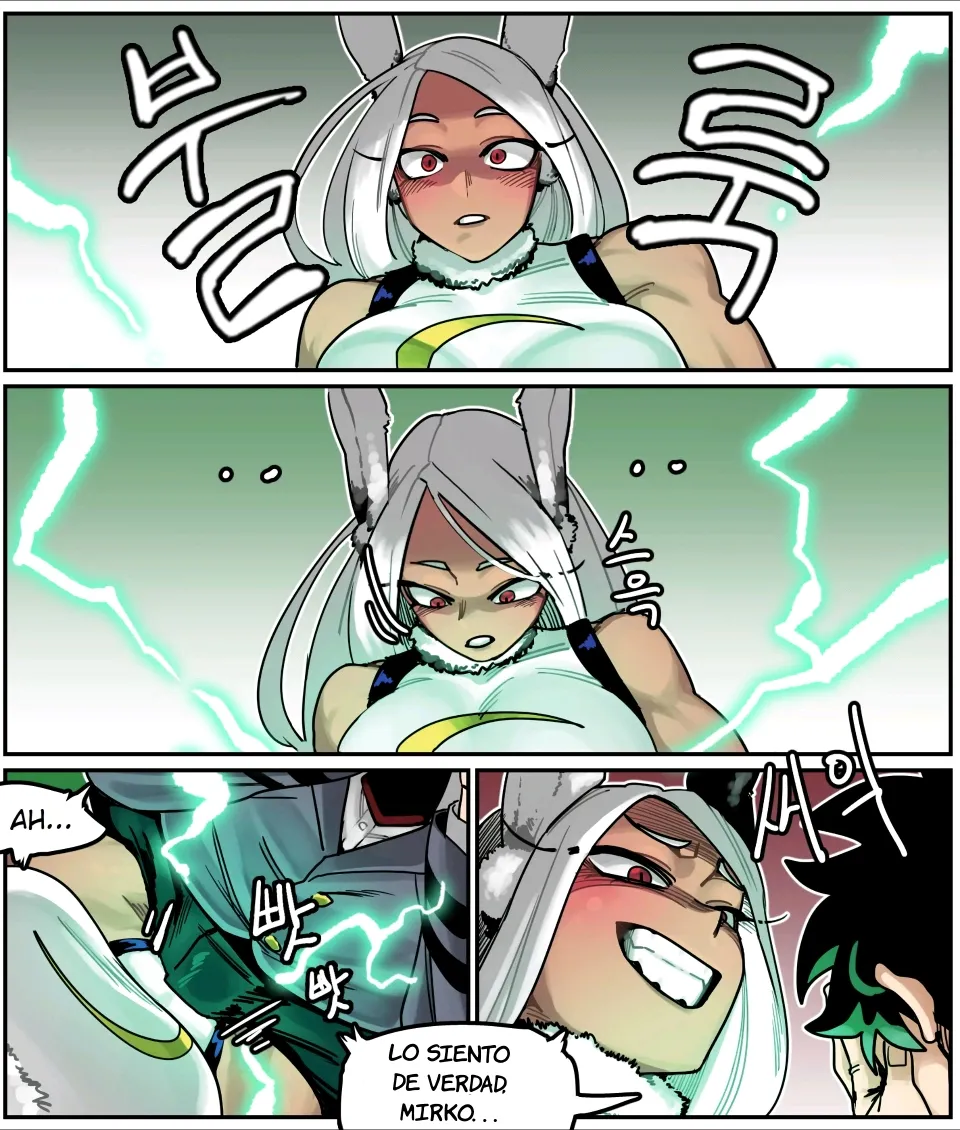 Deku encuentra a Mirko en un tren y se la folla page 3 full