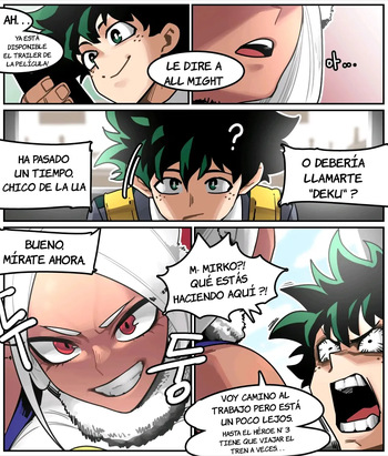 Deku encuentra a Mirko en un tren y se la folla cover