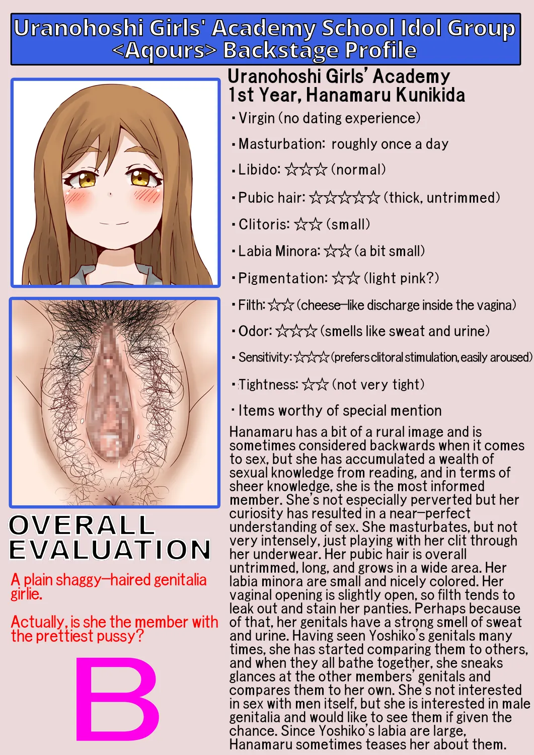 Aqours Manko Zukan | Aqours Pussy Field Guide page 2 full