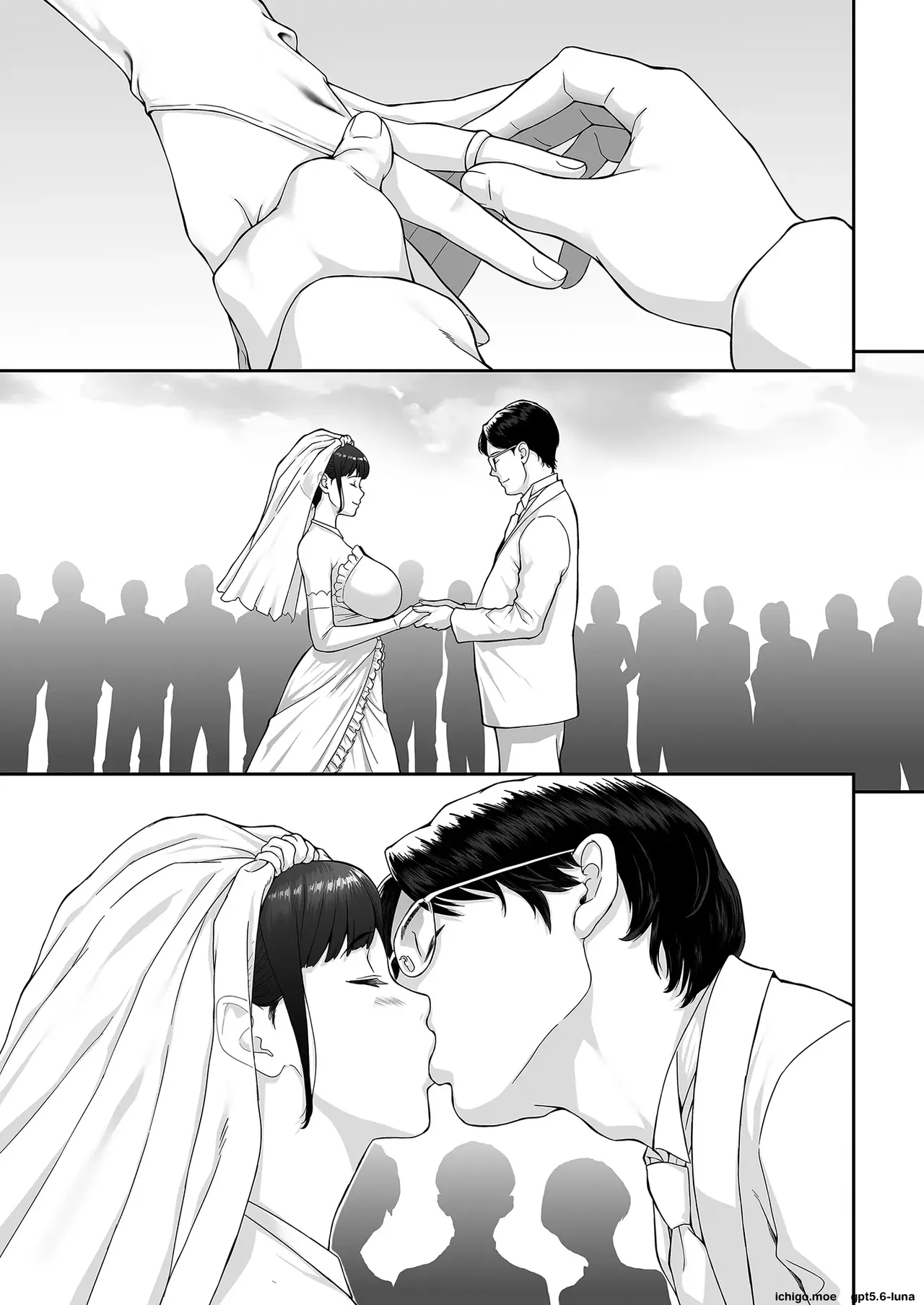 kemigawa mondo - Happy Wedding ~Kyokon ni Otosare Haitoku no Kaikan ni Aragaenaku Natta Ni page 3 full