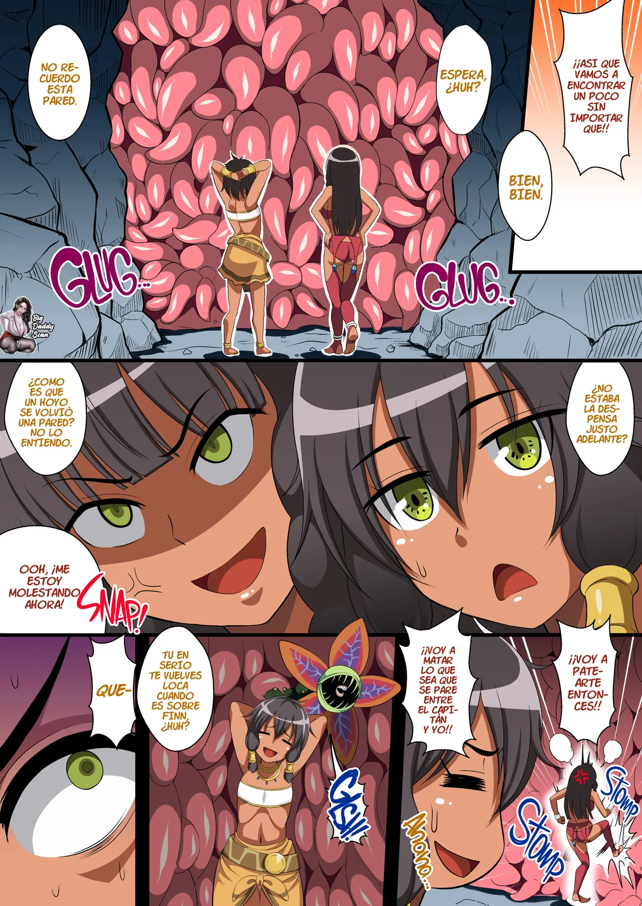 Kasshoku no Nyokenshi Tione ~Akuochi Sennou Shokushu Zecchou Jigoku~｜Tione, la caballero amazona de chocolate ~Un Infierno de Tentáculos que Corrompen y Lavan el Cerebro~ page 3 full