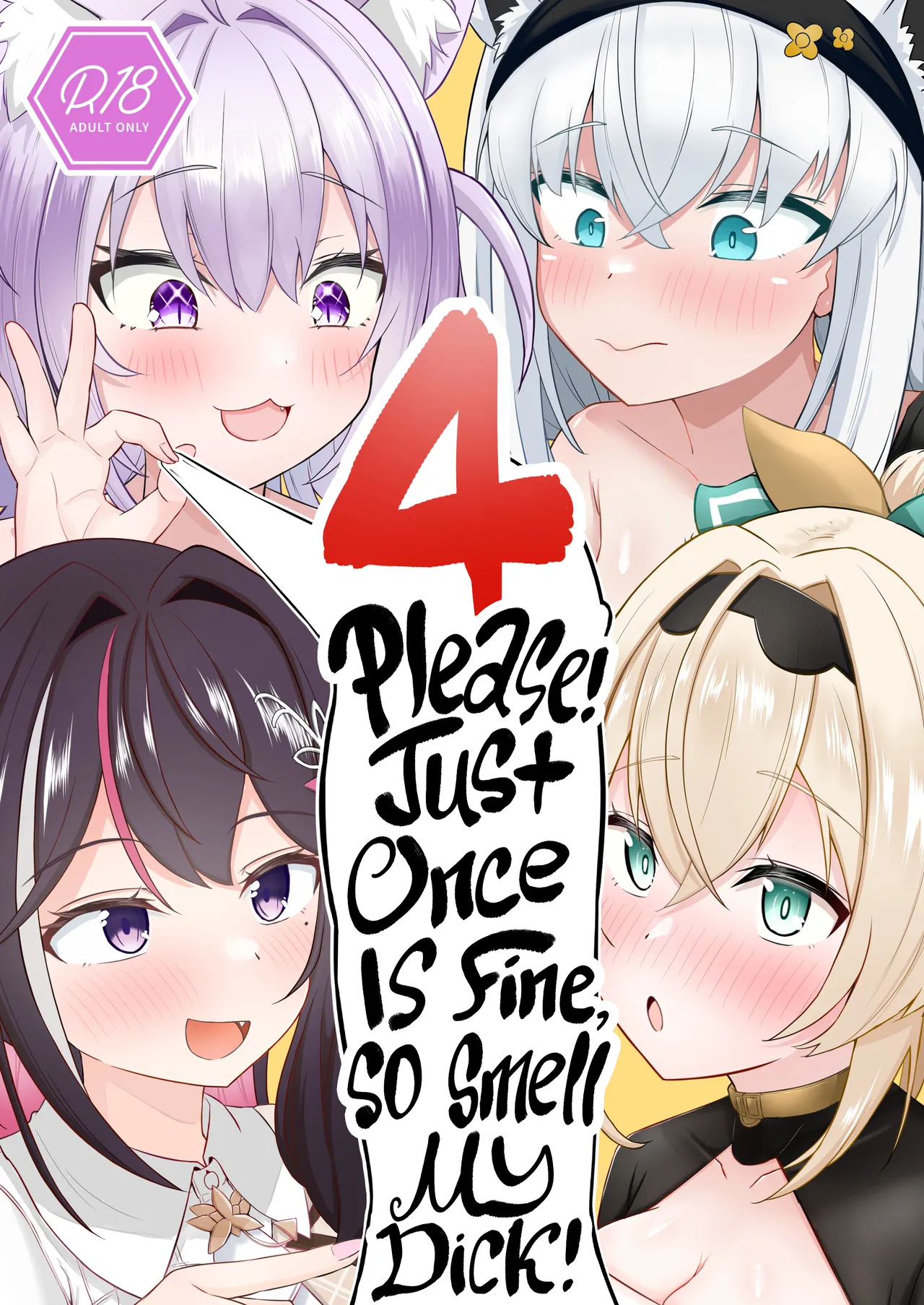 Onegaishimasu!! Ikkai dake de Ii no de Toriaezu Kaide Kudasai 4 ー Please! Just Once Is Fine, So Smell My Dick! 4 page 1 full