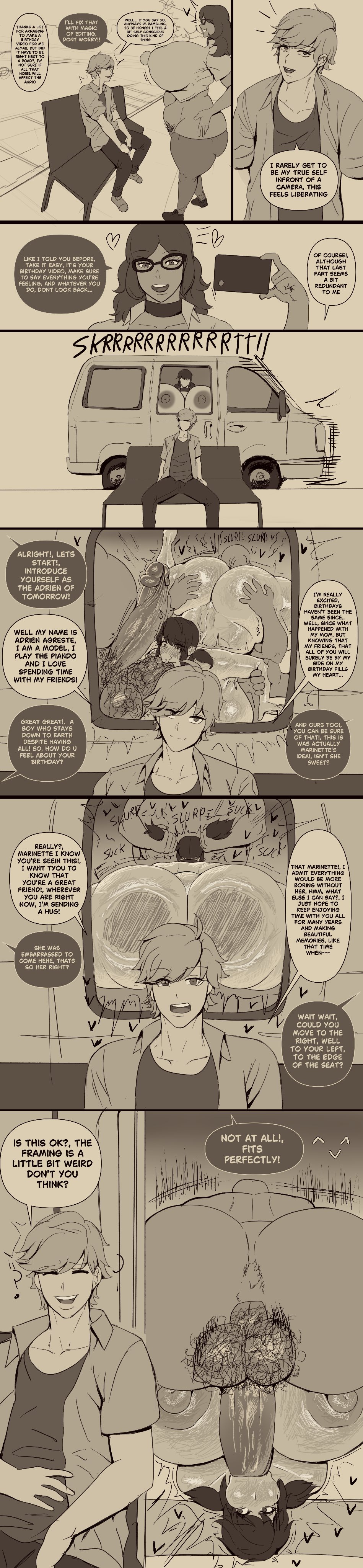 MIRACULOUS LADYBUG NTR PSEUDO DOUJIN NTR ON THE VAN page 5 full