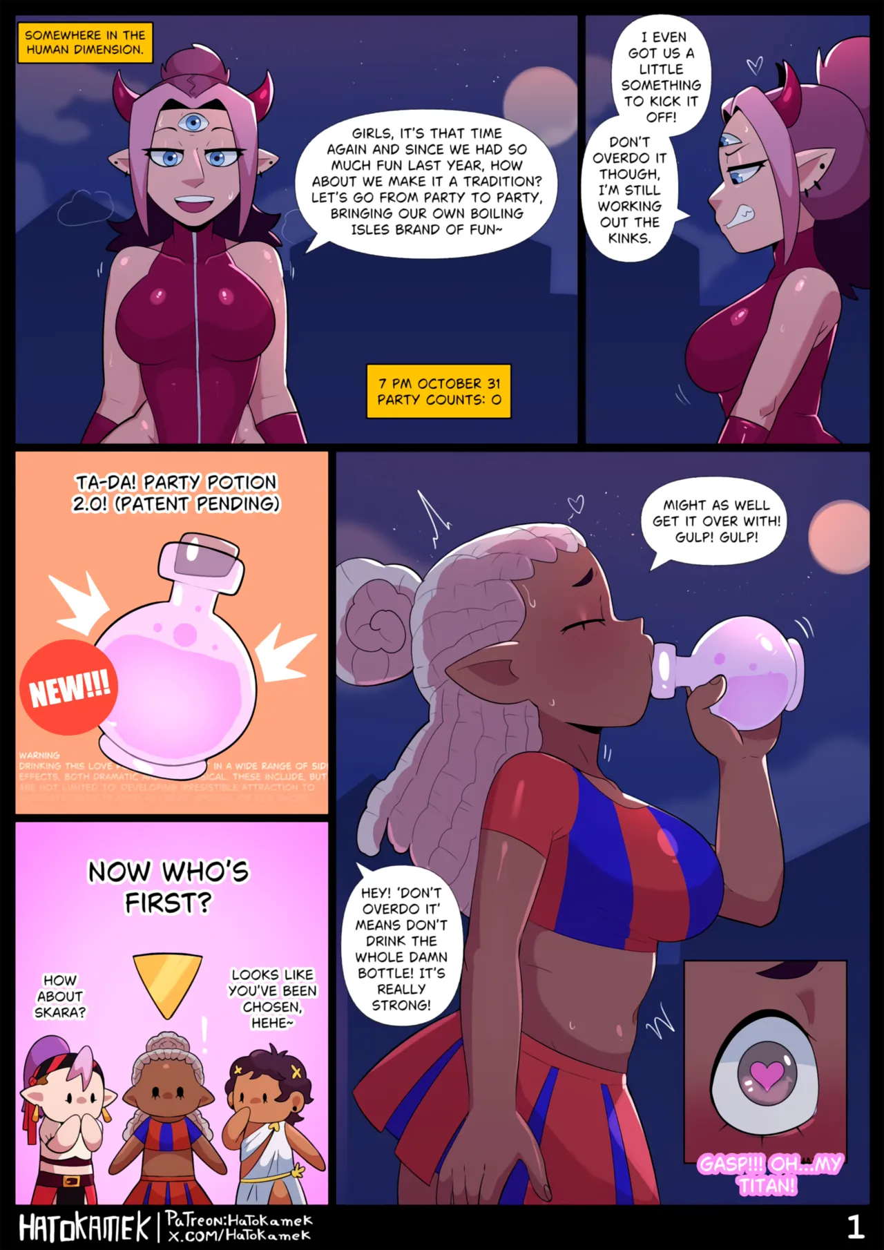 Girls at a Halloween Party 2 page 2 full