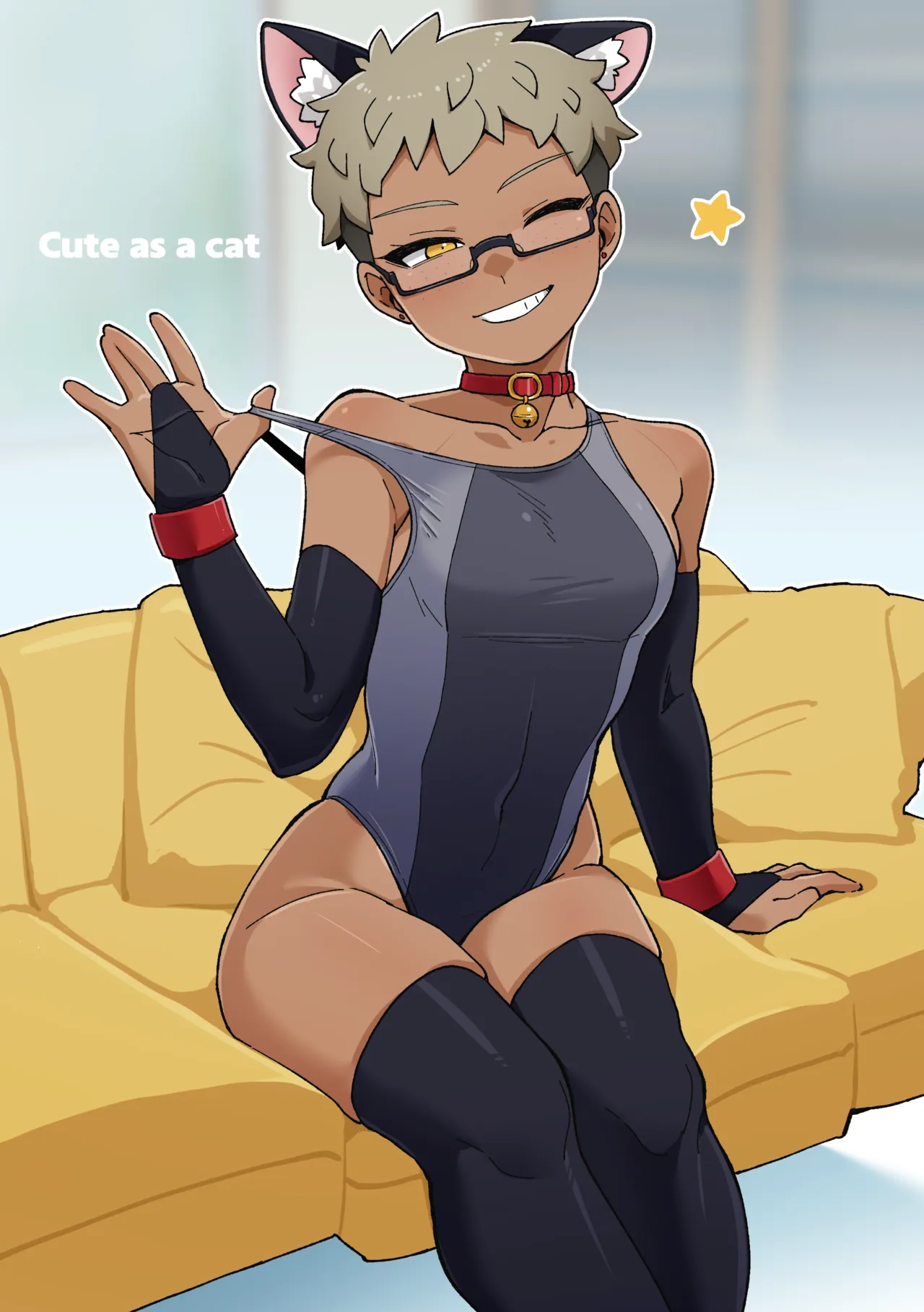 Devour the Tan, Short-Haired Girl with Glasses and a Fierce Gaze! page 6 full