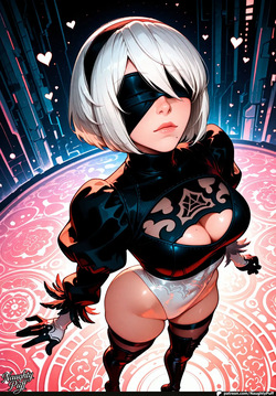 NaughtyPuff - 2B - Nier Automata – System Error My Skirt Just Vanished