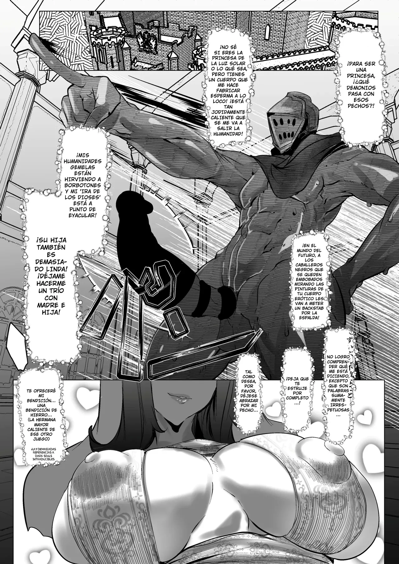 Taiyou no Oujo Gwynevere ni Dakaretai!!!!｜¡¡¡¡El Amor de la Princesa de la Luz Solar!!!! page 3 full