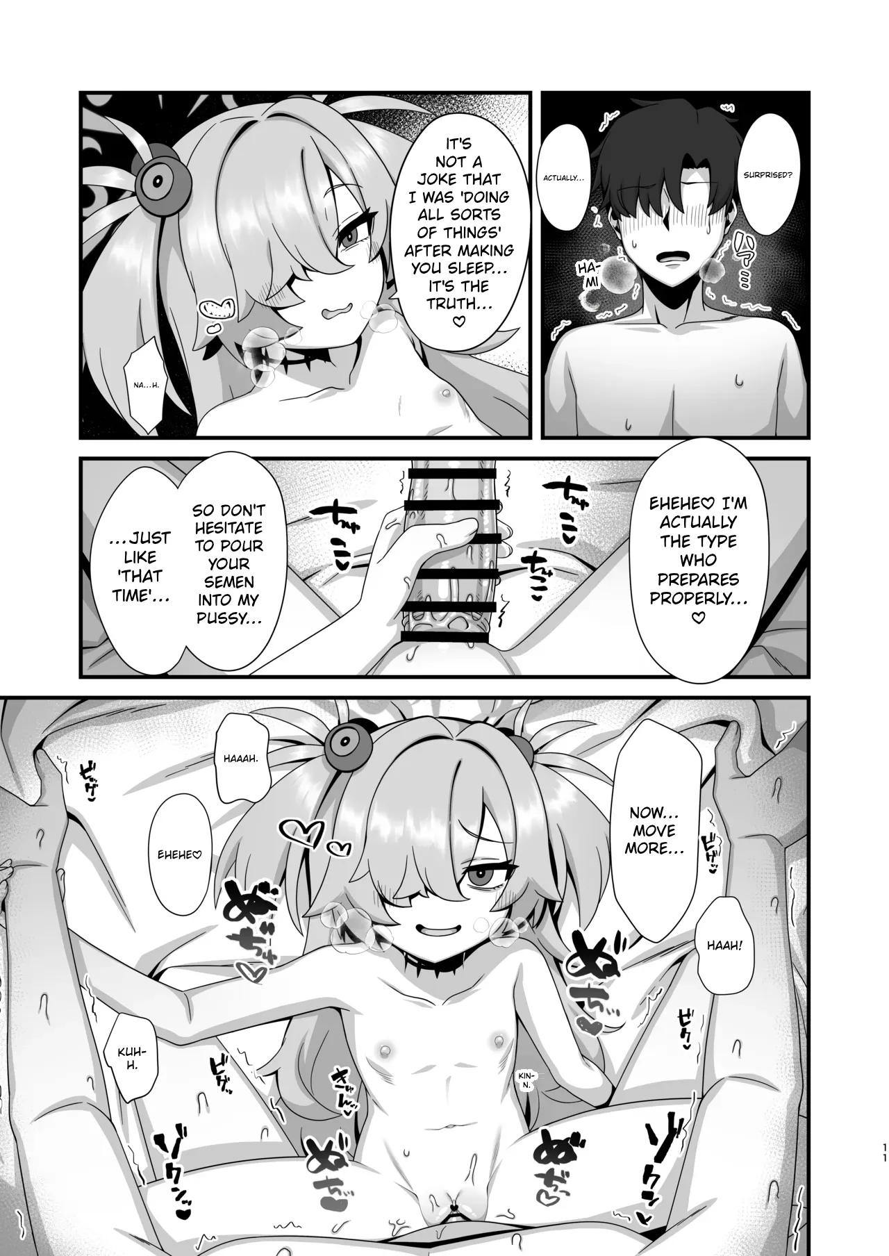 Since we've been tied together by the red thread of fate from our past lives, it's totally fine if we have semen milking sex, right?~♡ | Zenshou kara Akai Ito de Musubarerukara Sakusei Ecchi shitemo Ii yonee page 10 full