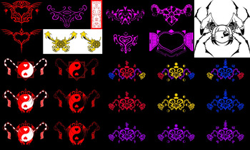Lewd crests  of Touhou Project characters, designed by "Azoth_the_Devil" cover