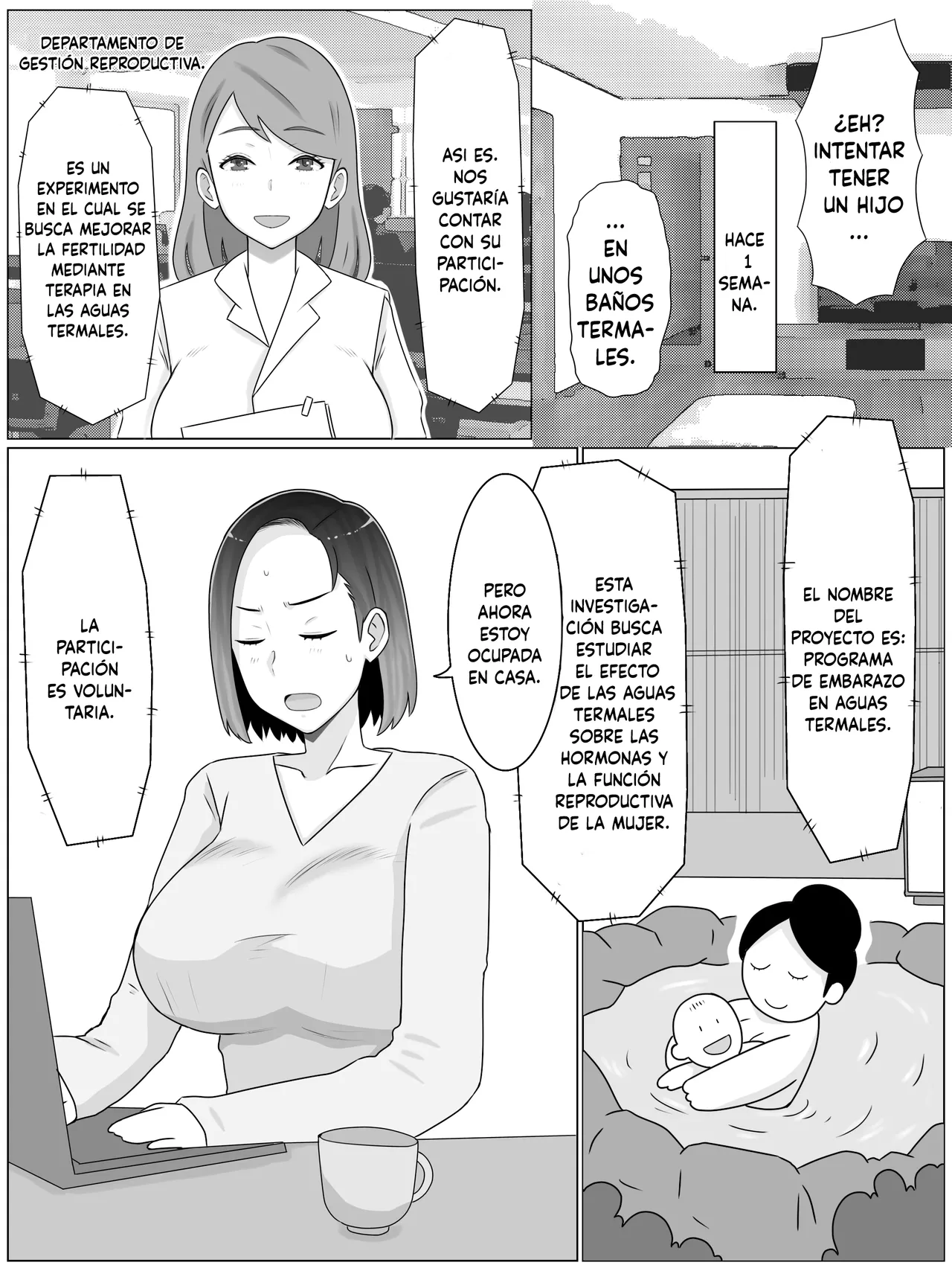 Hanshokubo 4 Musuko no Doukyuusei to Ero Onsen de Kozukuri Shimasu. page 5 full