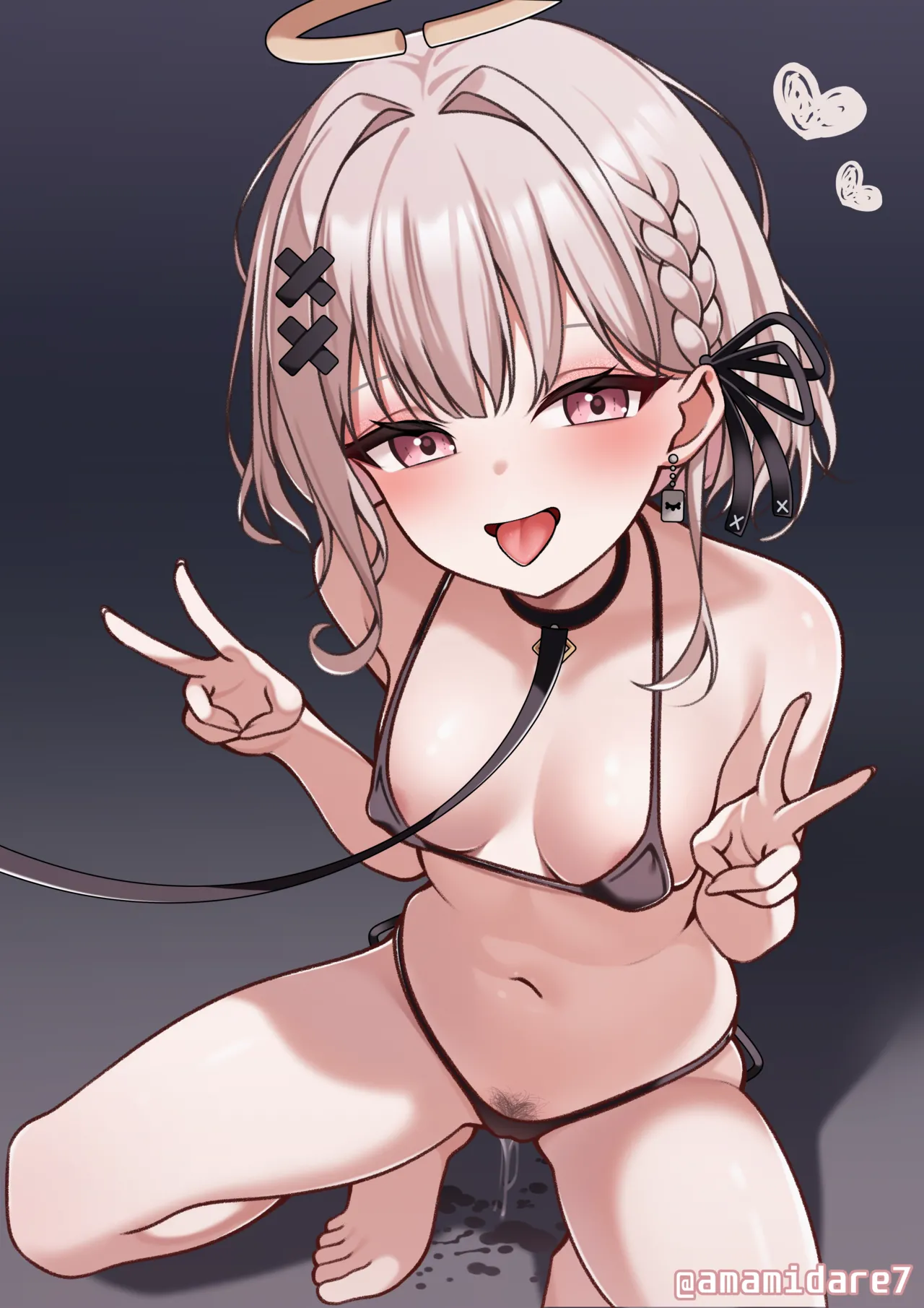 マイクロビキニkkrちゃんの竿目隠し（差分6枚 竿役無し、ぶっかけ、擬音有無） page 5 full