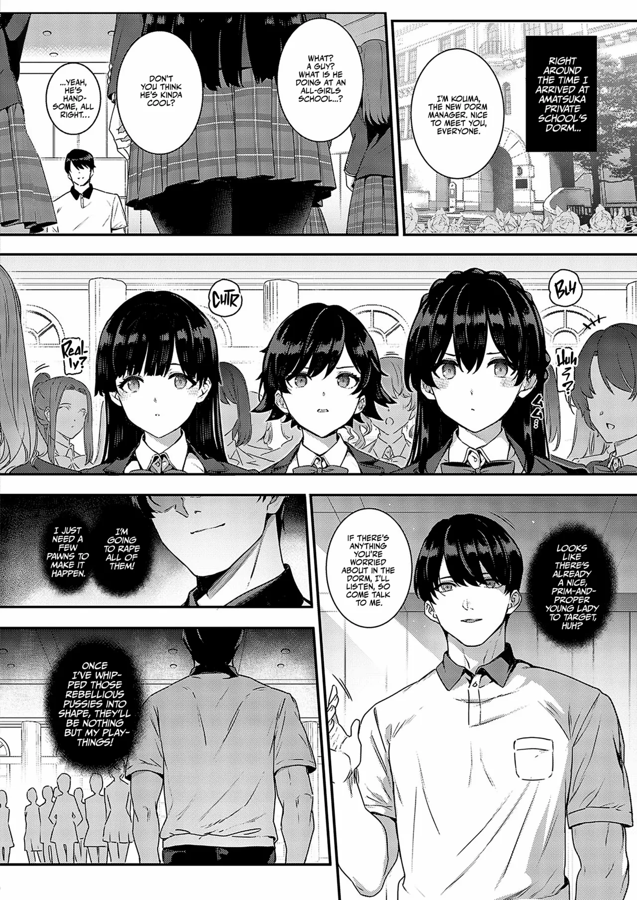Amatsuka Gakuen no Ryoukan Seikatsu Shinyuu no Mitsu Ana  | Amatsuka Girls' Sex Life: Umino Ayumi - Shiramine Kuou Part 1&amp;2 page 2 full