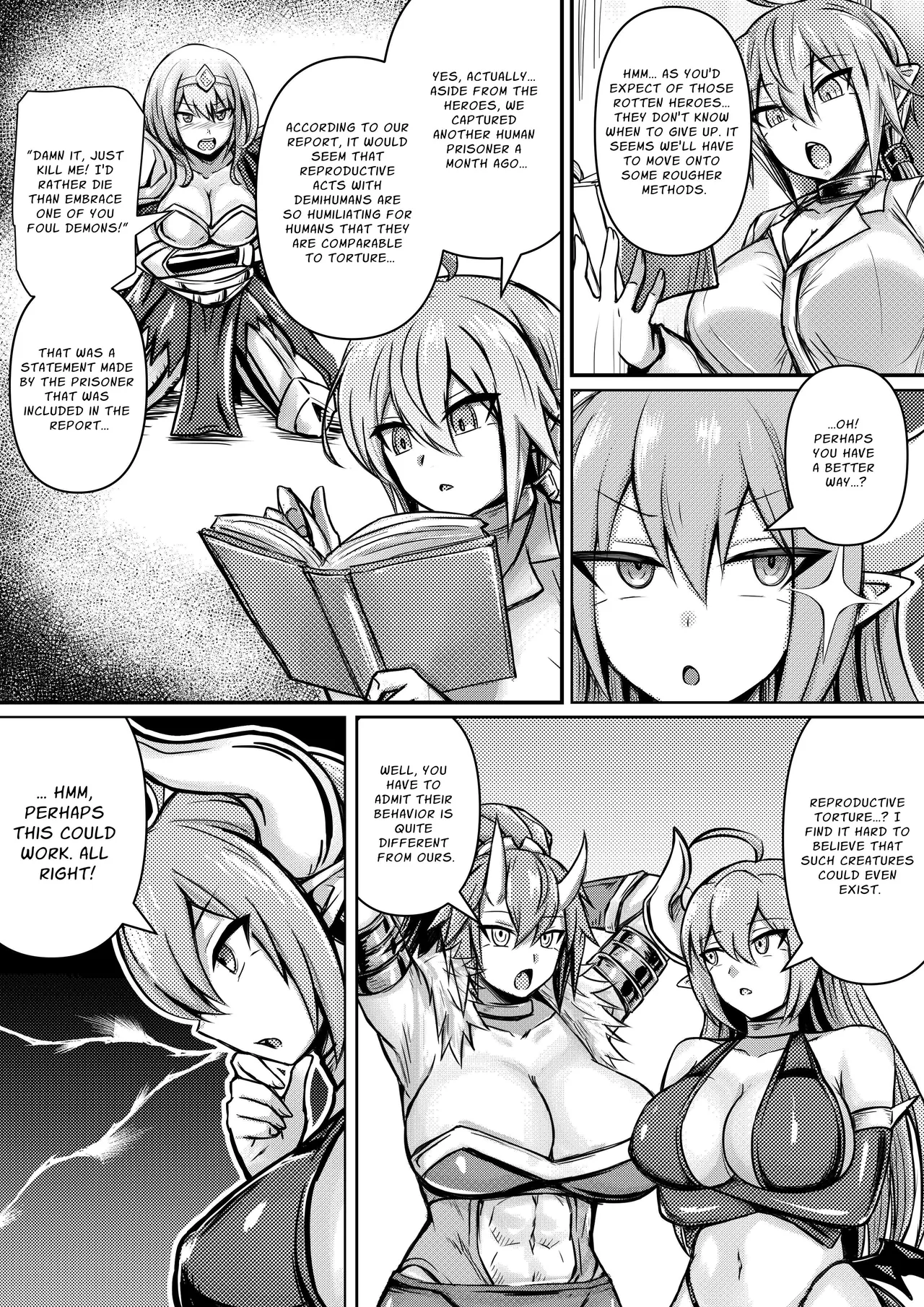 Deka Chichi Mazoku wa Ningen no Koto ga Wakaranai kara Yuusha o Kuppuku Saseru Tame ni Ecchi o Shitemiru Koto ni Shita 1 | The Big-Breasted Demons Don't Understand Humans, So They Decide To Bring the Heroes To Their Knees By Having Sex 1 page 5 full