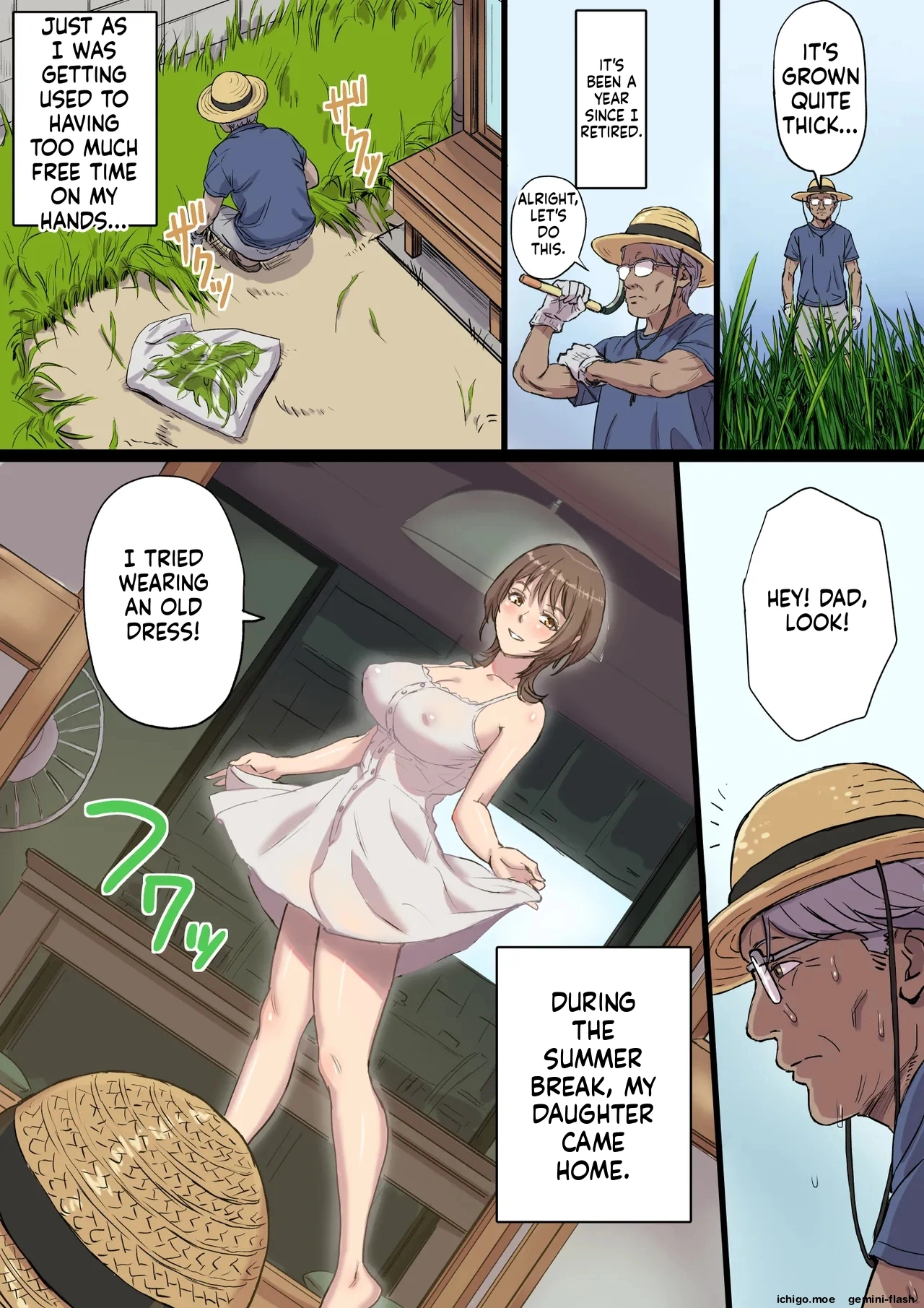 Bonyuu Shibori Papa no Koto ga Suki sugiru! Sango Kisei Musume page 4 full
