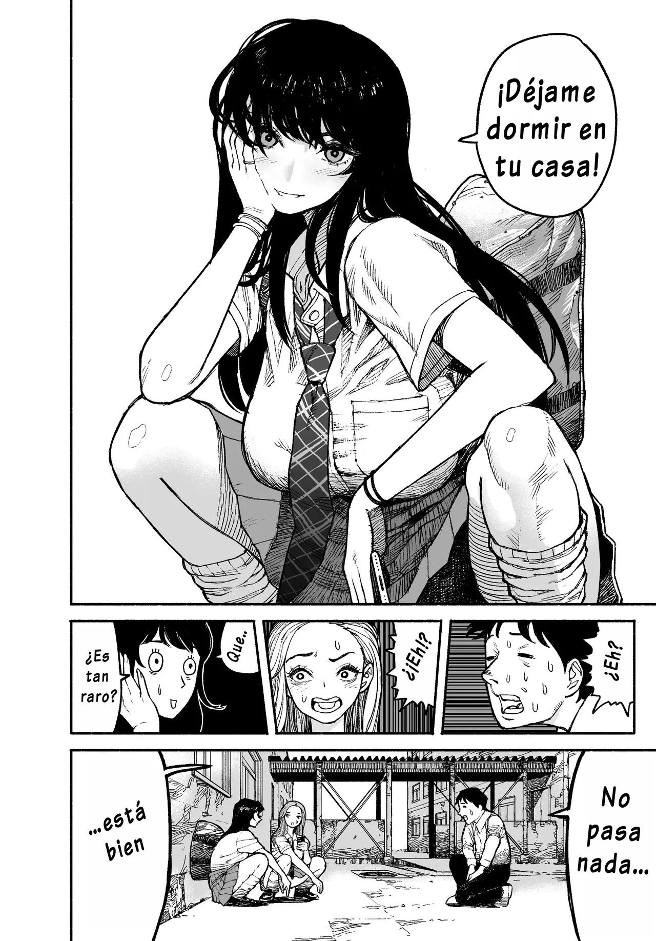 Gyaru ga Tomari ni Kita node Nakadashi Hachi Sasete Moratta Hanashi.｜Una Gyaru Vino a Pasar la Noche y Acabé Dentro de Ella. page 6 full