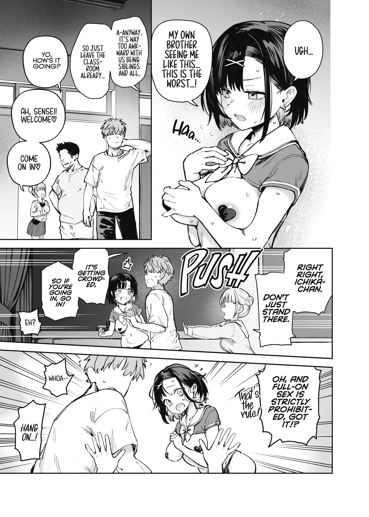 My Little Sister Was a Hostess at Class 2-C's School Festival Boobs Bar page 9 full