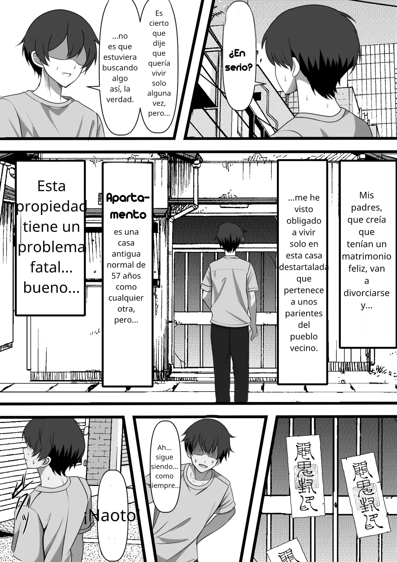 Tsukekae Kazoku ~ Ore ni Hyoui Shita Jibakurei ga Higawari de Koki Sute Niku Benki o Hirottekuru no Da ga...｜Familia Poseída ~ El Espíritu Atado a Mí, Me Sigue Trayendo Esclavas Sexuales para... page 4 full