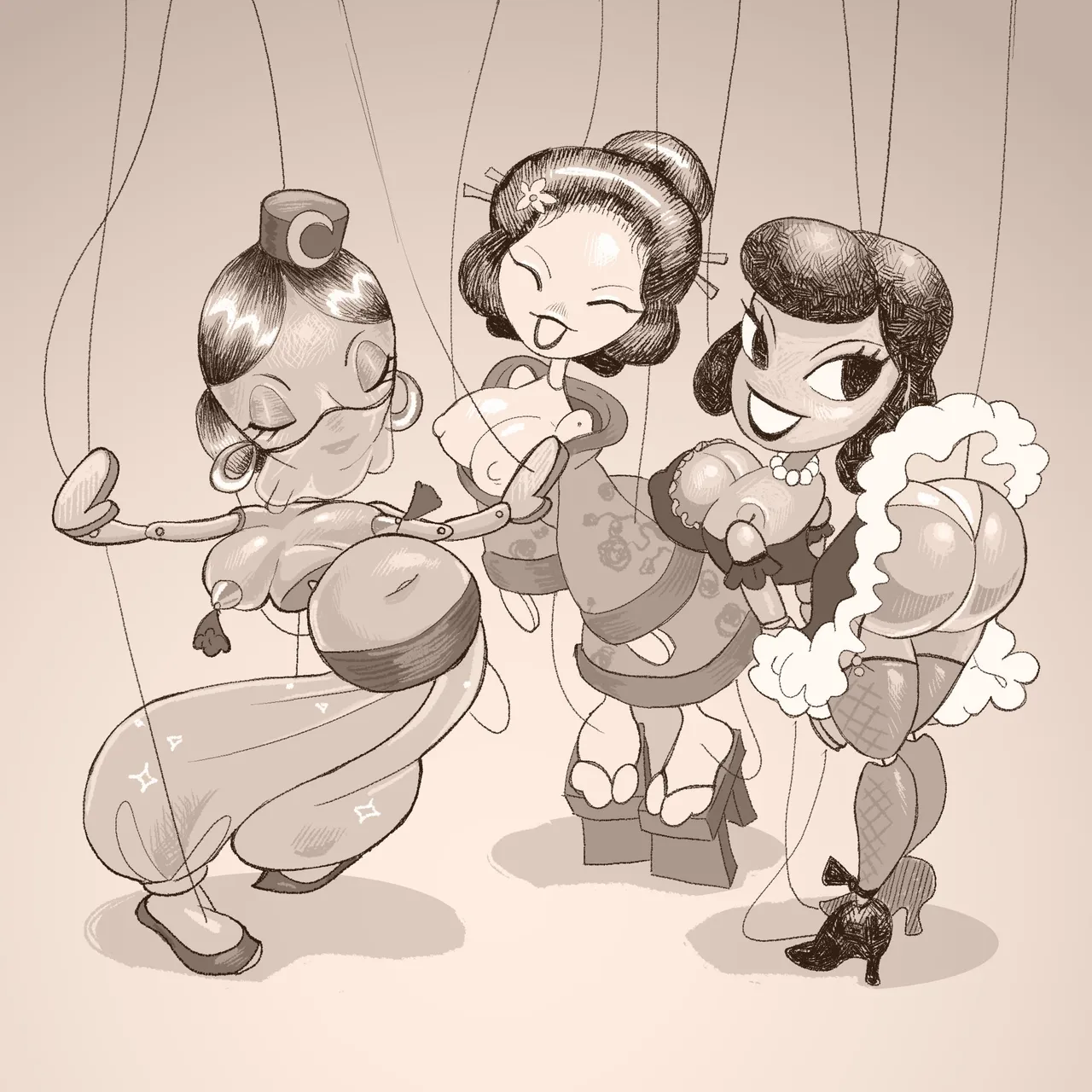Pinocchio's Puppet Girls page 8 full