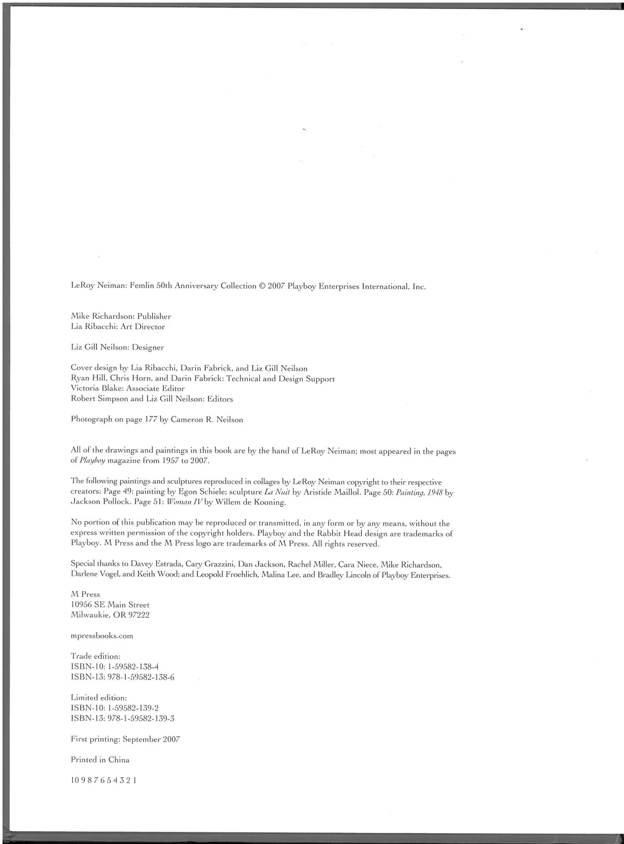 LeRoy Neiman FEMLIN 50th Anniversary Collection page 6 full