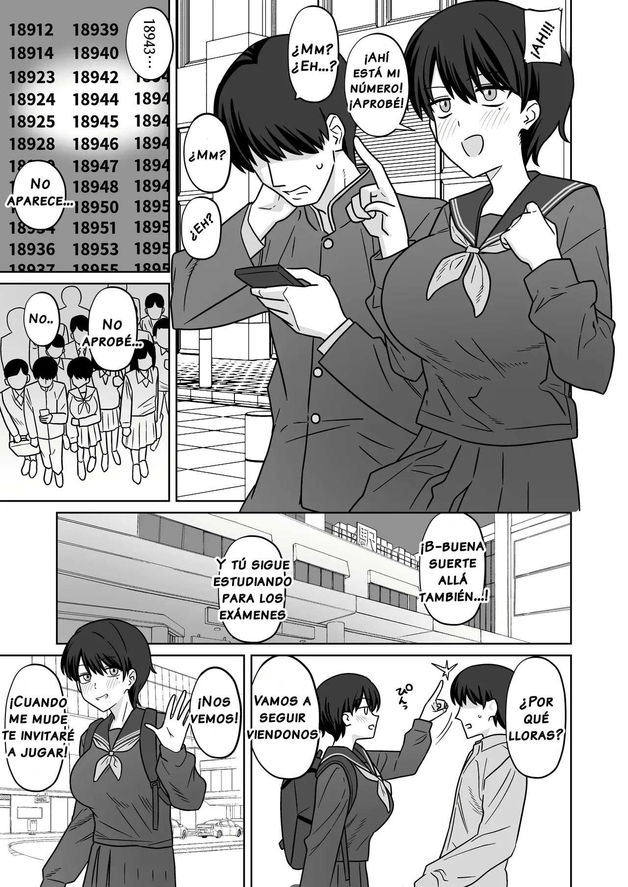 Jibun Dake Daigaku Ochite Rounin Shi Teru Ma Ni Daisukina Osananajimi Ga Yarichin Ni Pako Rare Chatteru Yatsu｜Un Mujeriego se Acostó con Mi Amiga de la Infancia page 1 full