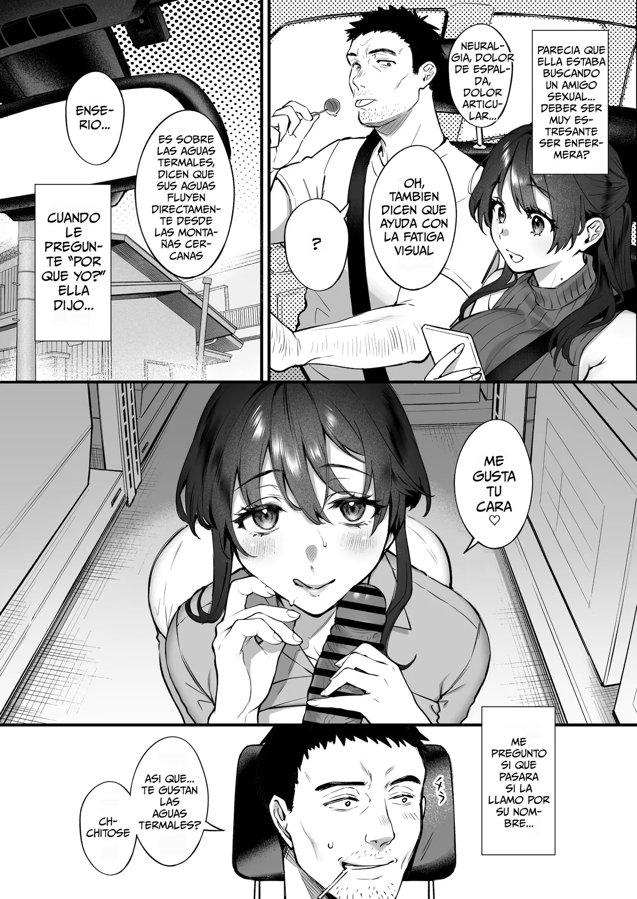 Shikatte Yurushite Atama o Nadete ~Bakunyuu Seiso na Kaigoshi ga Oji-san Daisuki na Riyuu~｜Regañala, perdonala y acaricia su cabeza page 10 full