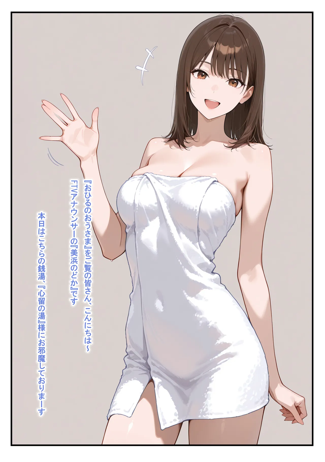 145118145_p0-美浜のどか （『温泉ロケ、女子アナ、常識改変済。』より） page 9 full