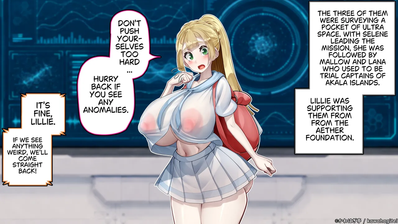 Futanari Beast VS Alola Heroines ~Hanshokuki no Uturoid ni Gattai sareta Mozuki to sore o Tomeru Shoujo-tachi no Juna~ | Futanari Beast VS Alola Heroines ~Selene Fused with a Nihilego in Mating Season - and the Ordeal of the Heroines Trying to Stop Her~ page 10 full
