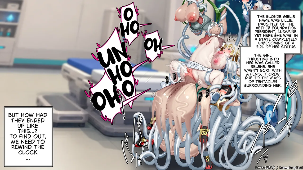 Futanari Beast VS Alola Heroines ~Hanshokuki no Uturoid ni Gattai sareta Mozuki to sore o Tomeru Shoujo-tachi no Juna~ | Futanari Beast VS Alola Heroines ~Selene Fused with a Nihilego in Mating Season - and the Ordeal of the Heroines Trying to Stop Her~ page 6 full