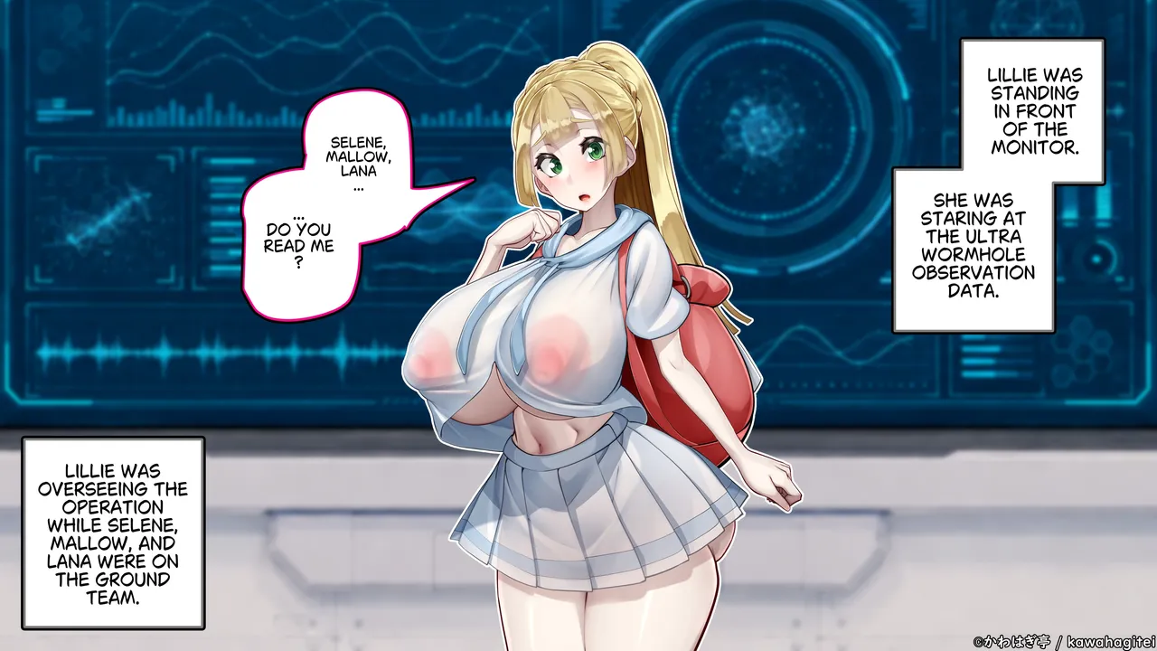 Futanari Beast VS Alola Heroines ~Hanshokuki no Uturoid ni Gattai sareta Mozuki to sore o Tomeru Shoujo-tachi no Juna~ | Futanari Beast VS Alola Heroines ~Selene Fused with a Nihilego in Mating Season - and the Ordeal of the Heroines Trying to Stop Her~ page 8 full