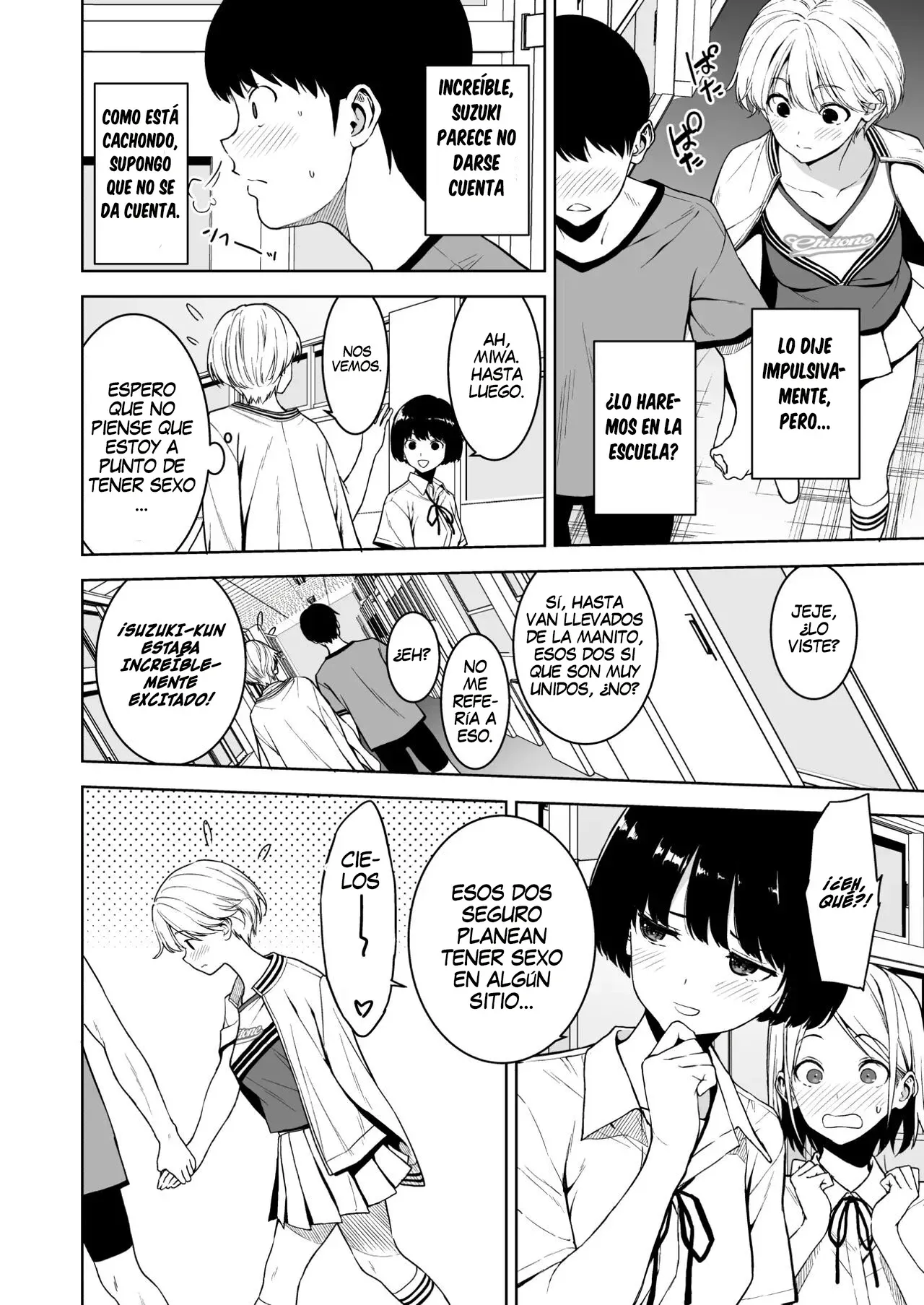 Binyuu no Kanojo ga Iru no ni Taisoubu no Bakunyuu ga Sasottekuru 4｜Tengo una novia con unos pechos preciosos, pero la chica con pechos grandes del club de gimnasia me está tentando 4 page 7 full
