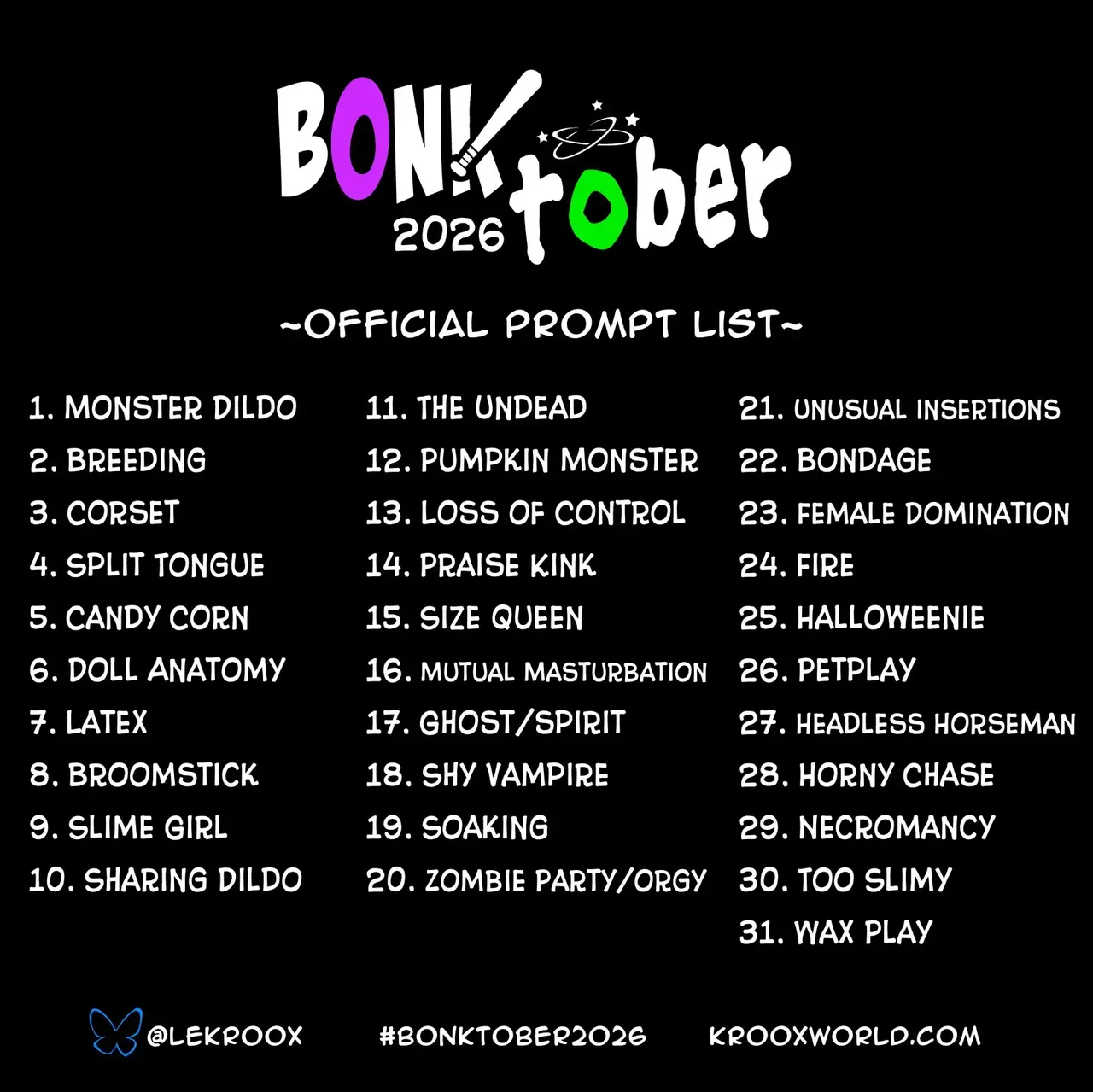 BONKtober 2026 page 1 full