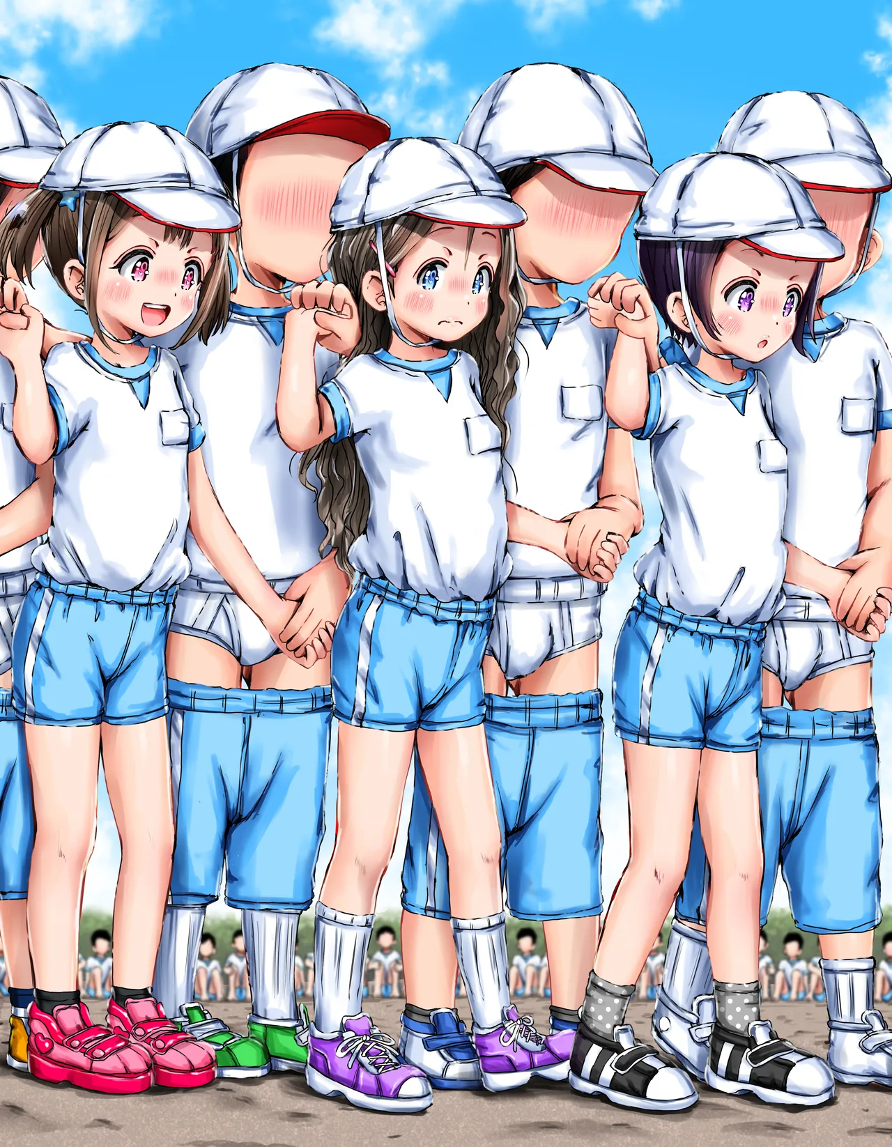 フォークダンスの男女両方裸になる差分です。男子が裸になるならそりゃあ女子も興味津々でおさわりしちゃうよねって流れで♬ page 1 full