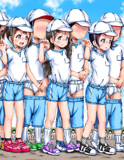 フォークダンスの男女両方裸になる差分です。男子が裸になるならそりゃあ女子も興味津々でおさわりしちゃうよねって流れで♬