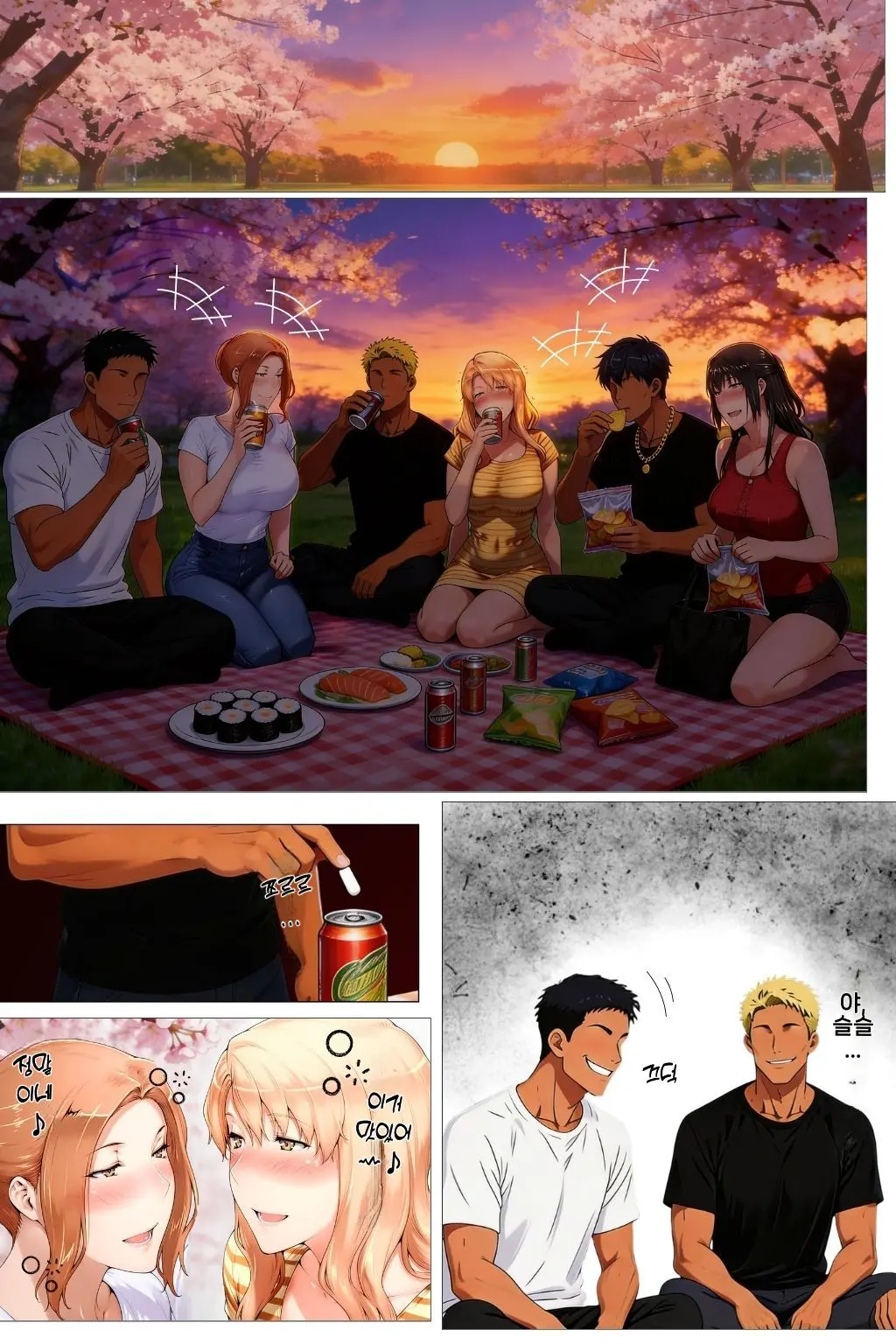 타치바나 가족 벚꽃구경하다 양아치들한테 밖에서 따먹히는 썰 page 3 full
