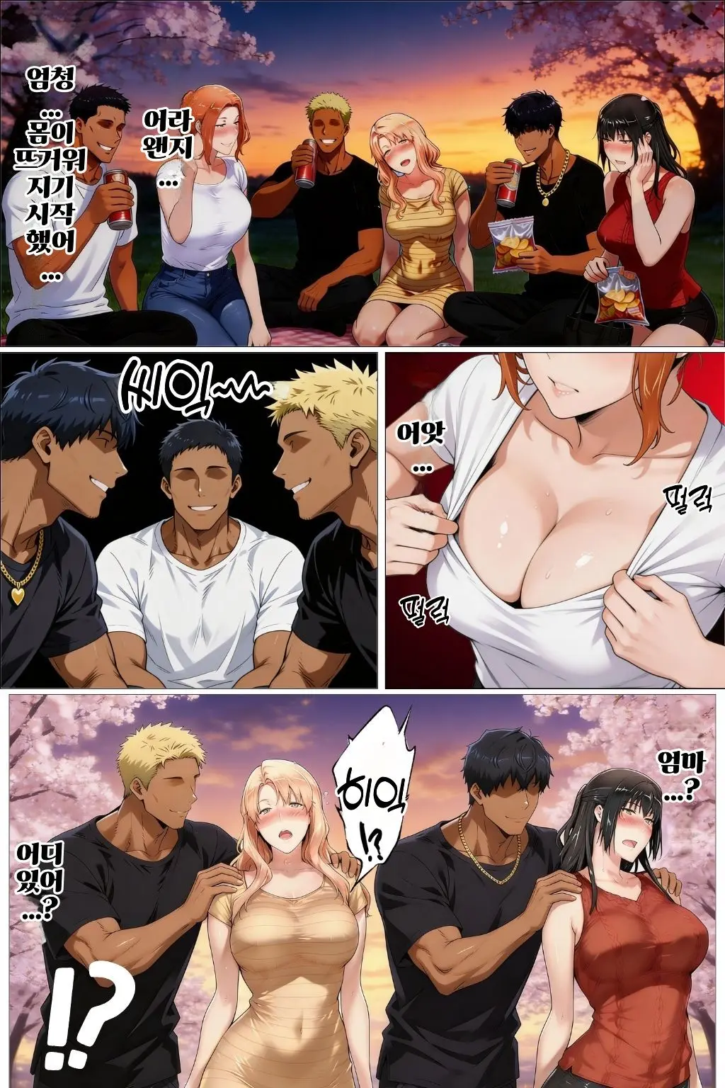 타치바나 가족 벚꽃구경하다 양아치들한테 밖에서 따먹히는 썰 page 4 full
