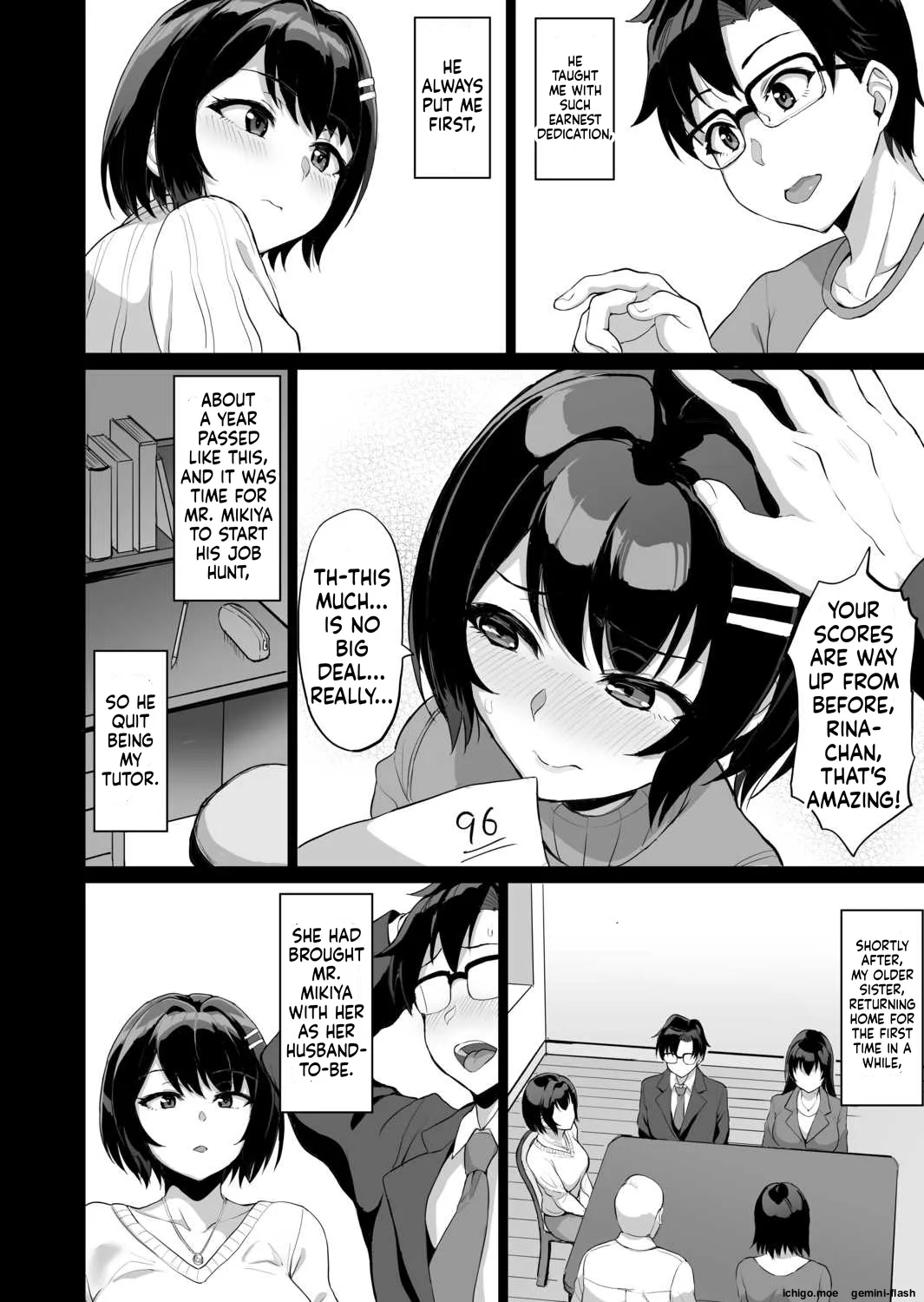 Moto papa katsu aite to no himitsu no SEX ~ gifu kara no teishuku shiken ~ page 8 full