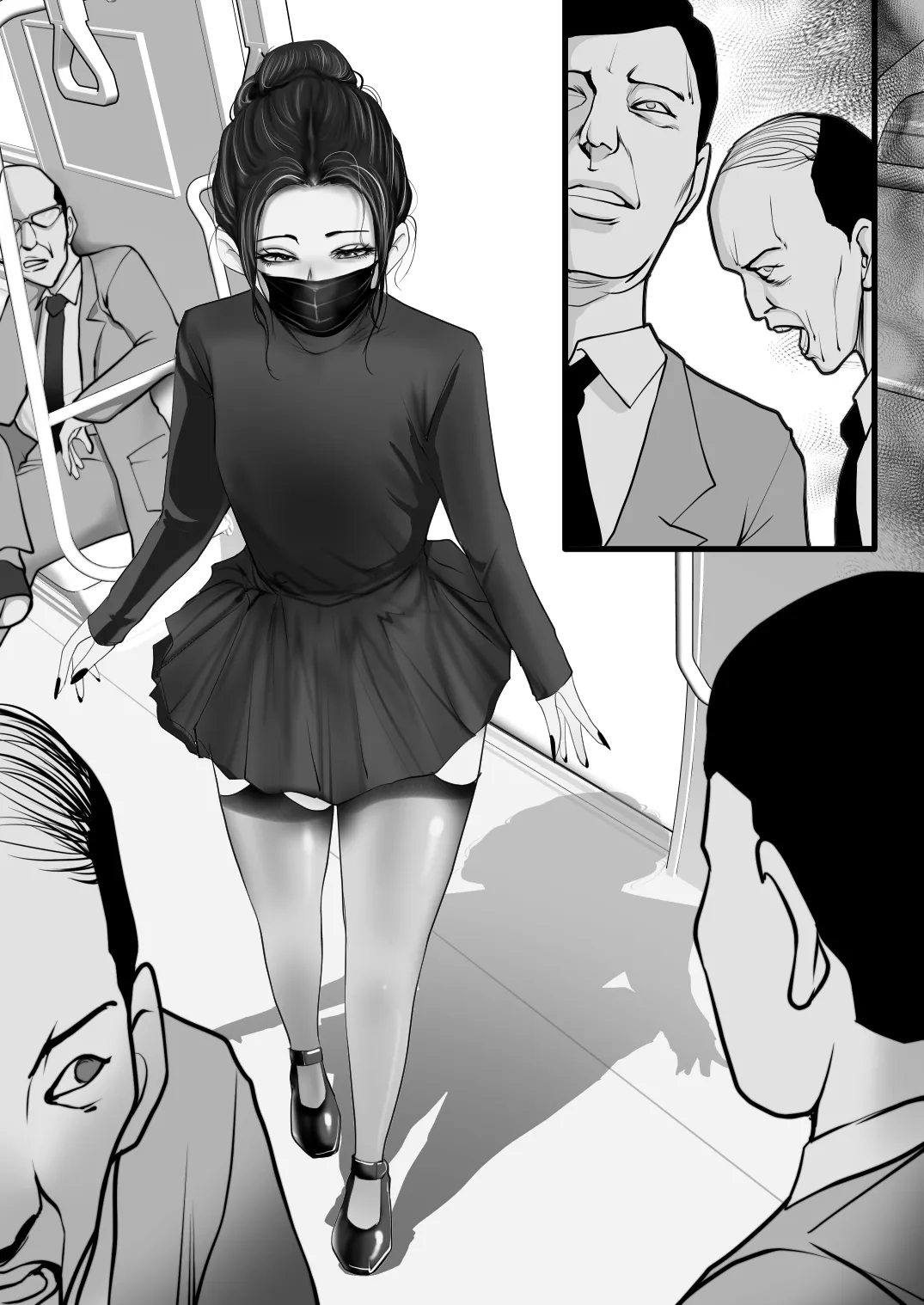 男性専用車両に乗ってきた女は男の娘 page 6 full